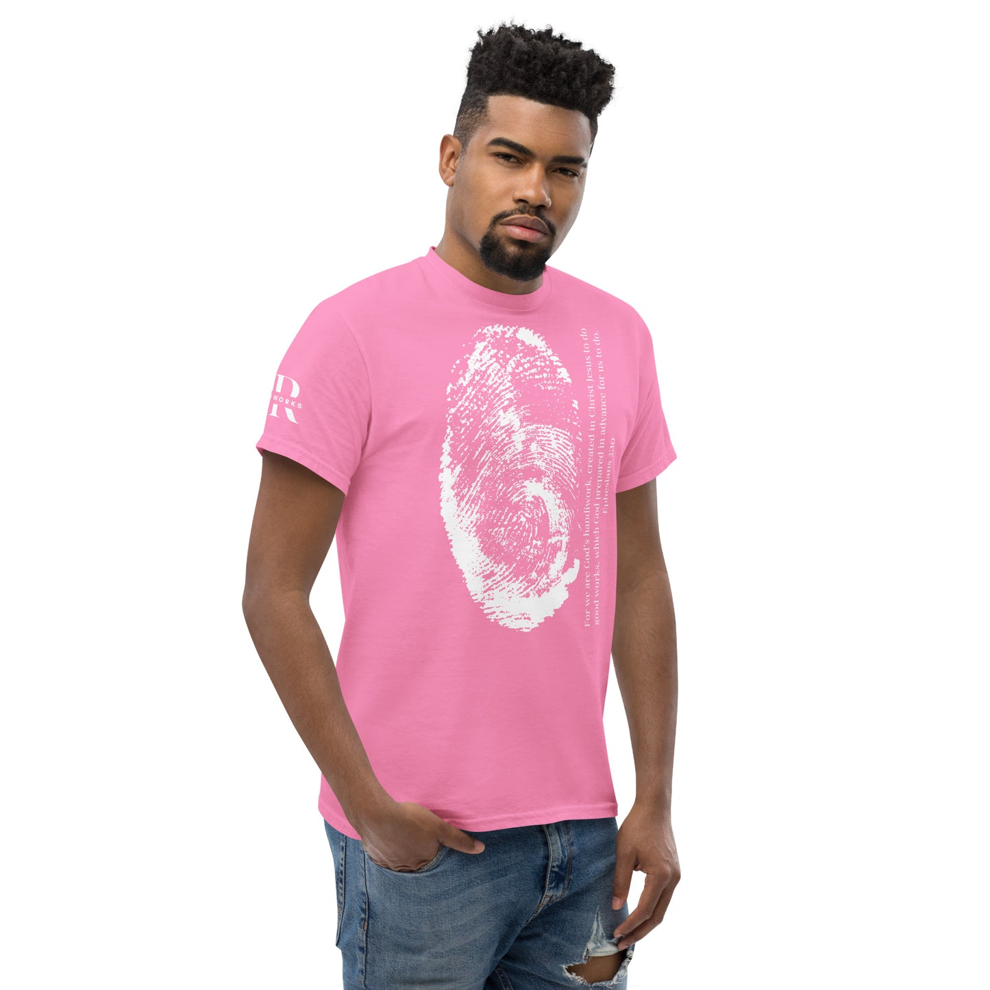 Fearfully And Wonderfully Made Men's classic tee W/White Print