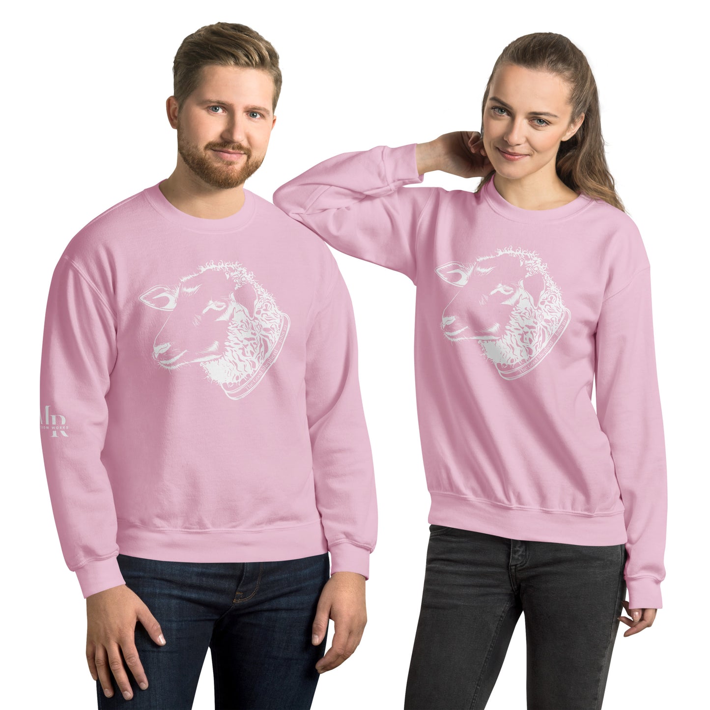 The Good Shepherd Unisex Sweatshirt W/White Print