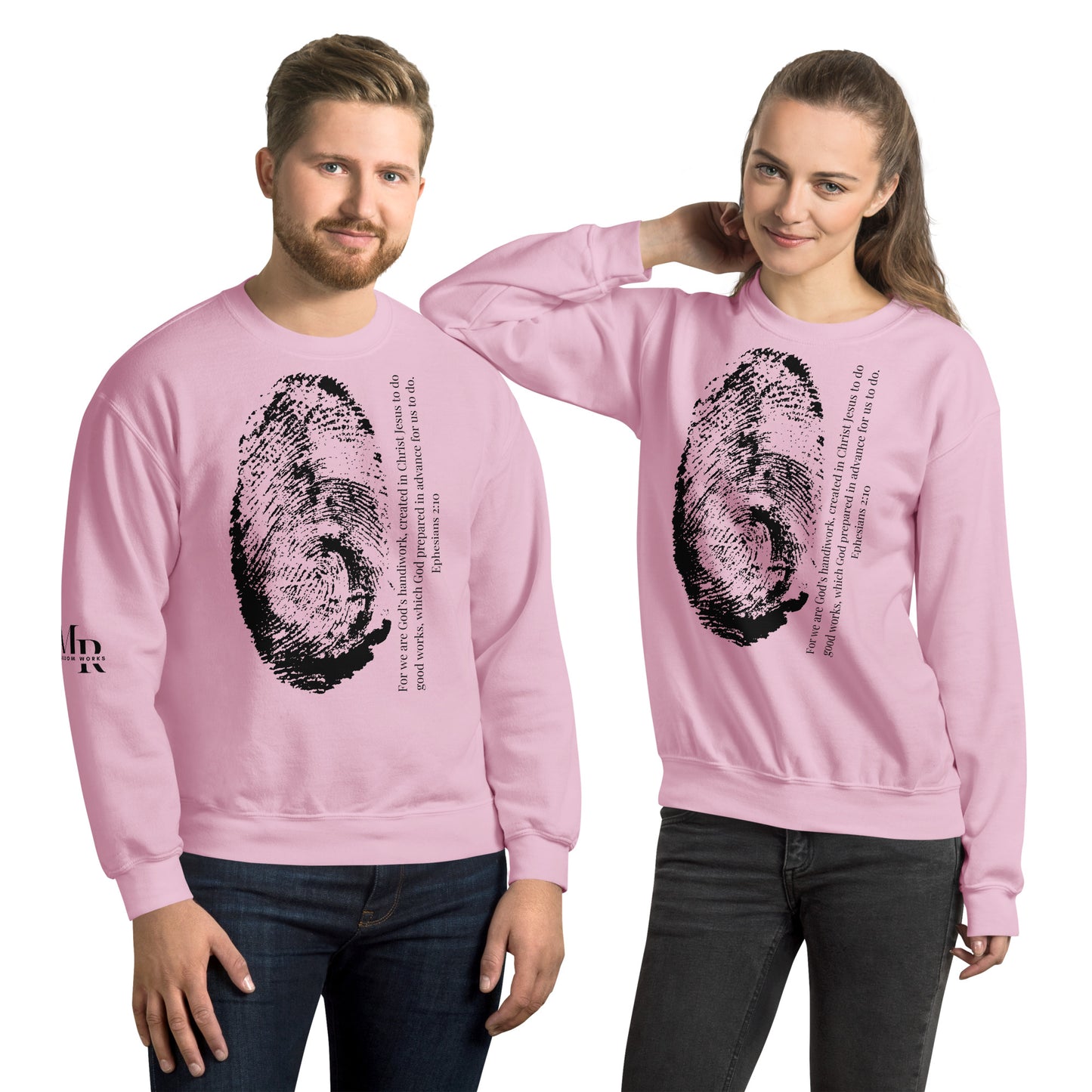 Fearfully And Wonderfully Made Unisex Sweatshirt W/Black Print