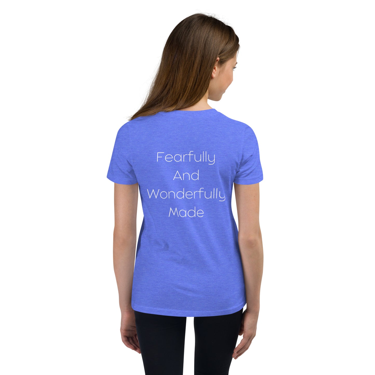 Fearfully And Wonderfully Made Youth Short Sleeve T-Shirt W/White Print
