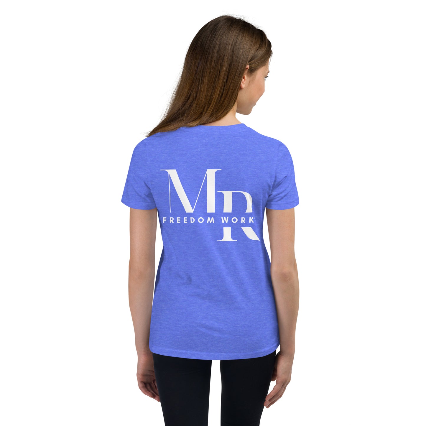 Heart Beats In Time Youth Short Sleeve T-Shirt W/White Print