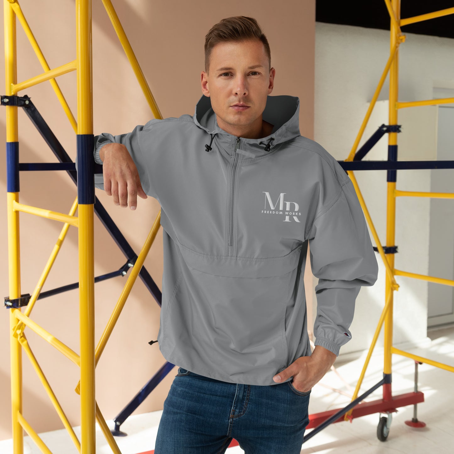 MR Freedom Works Embroidered Champion Packable Jacket