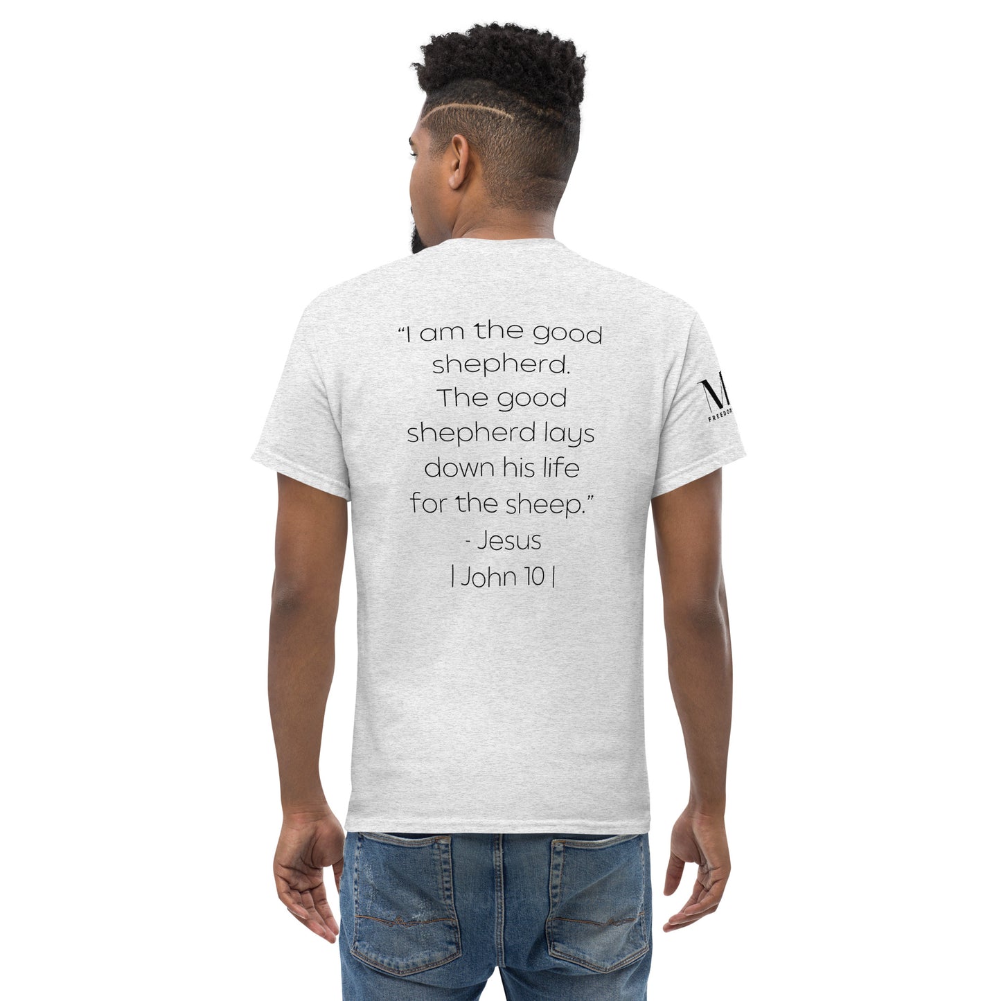 The Good Shepherd Men's classic tee W/Black Print
