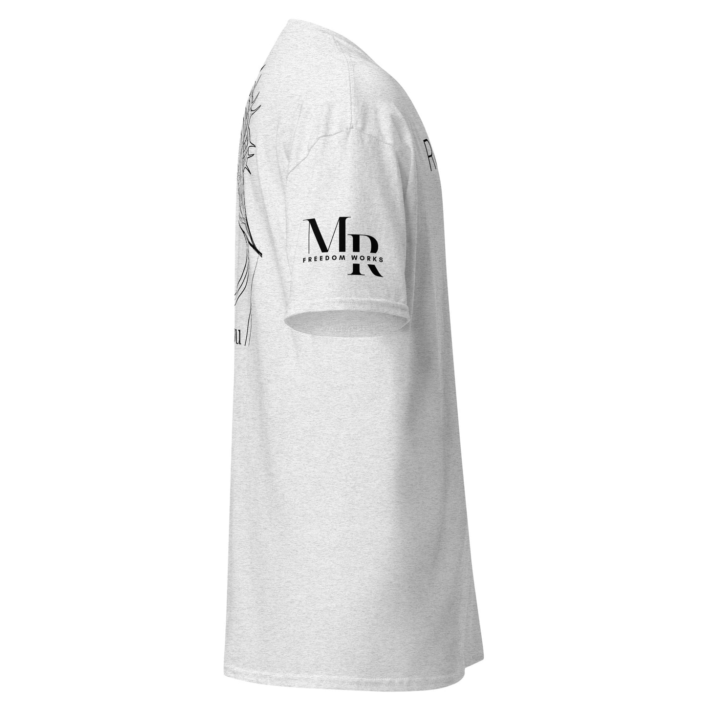 Romans 5:8 (He Still Loves You) Men's classic tee W/ Black Print