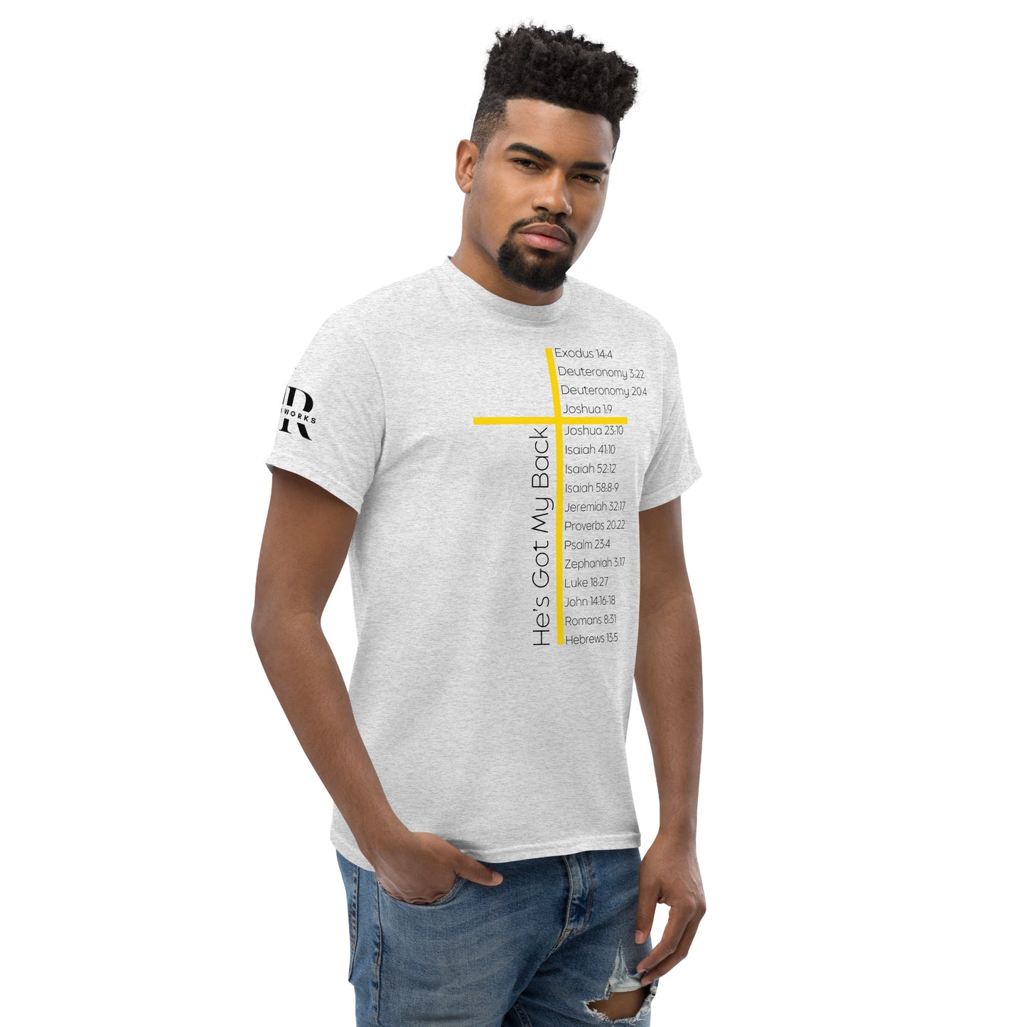 He's Got My Back Men's classic tee W/Black Print