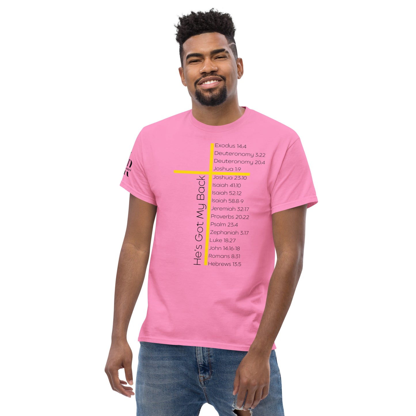 He's Got My Back Men's classic tee W/Black Print