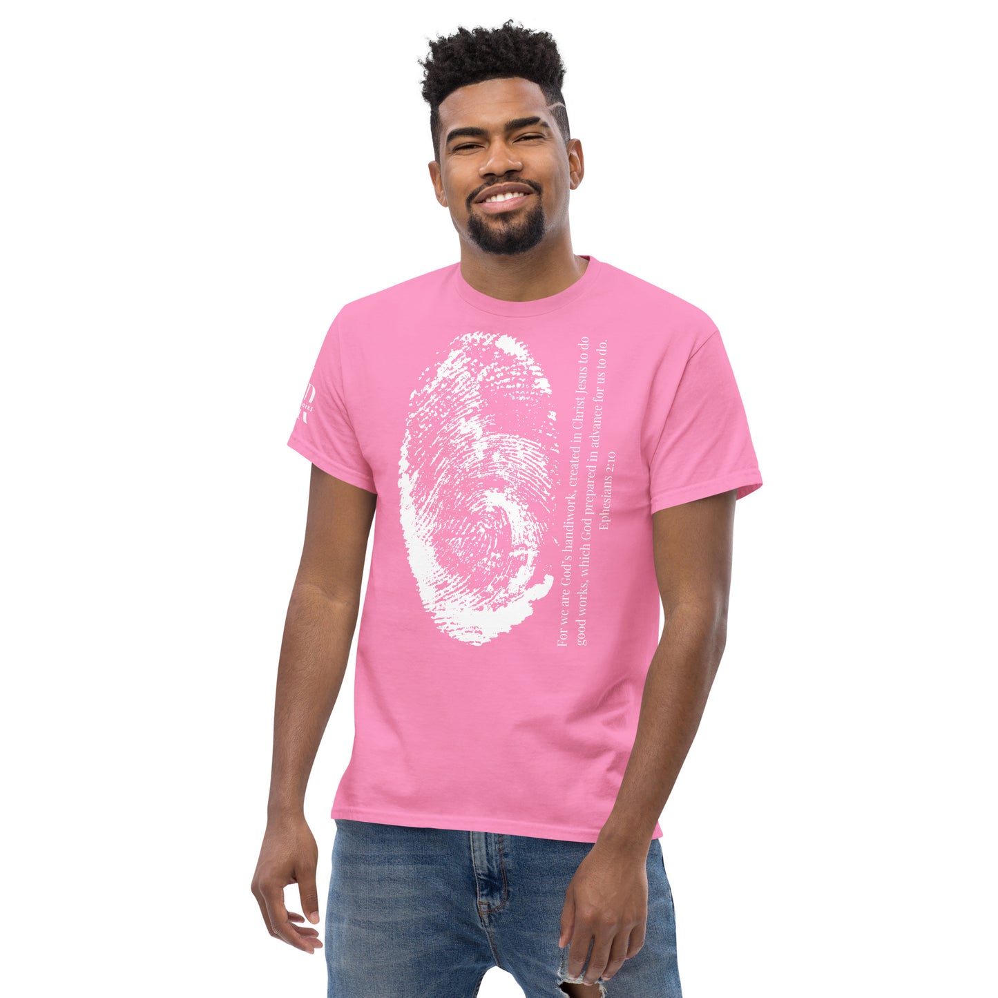 Fearfully And Wonderfully Made Men's classic tee W/White Print