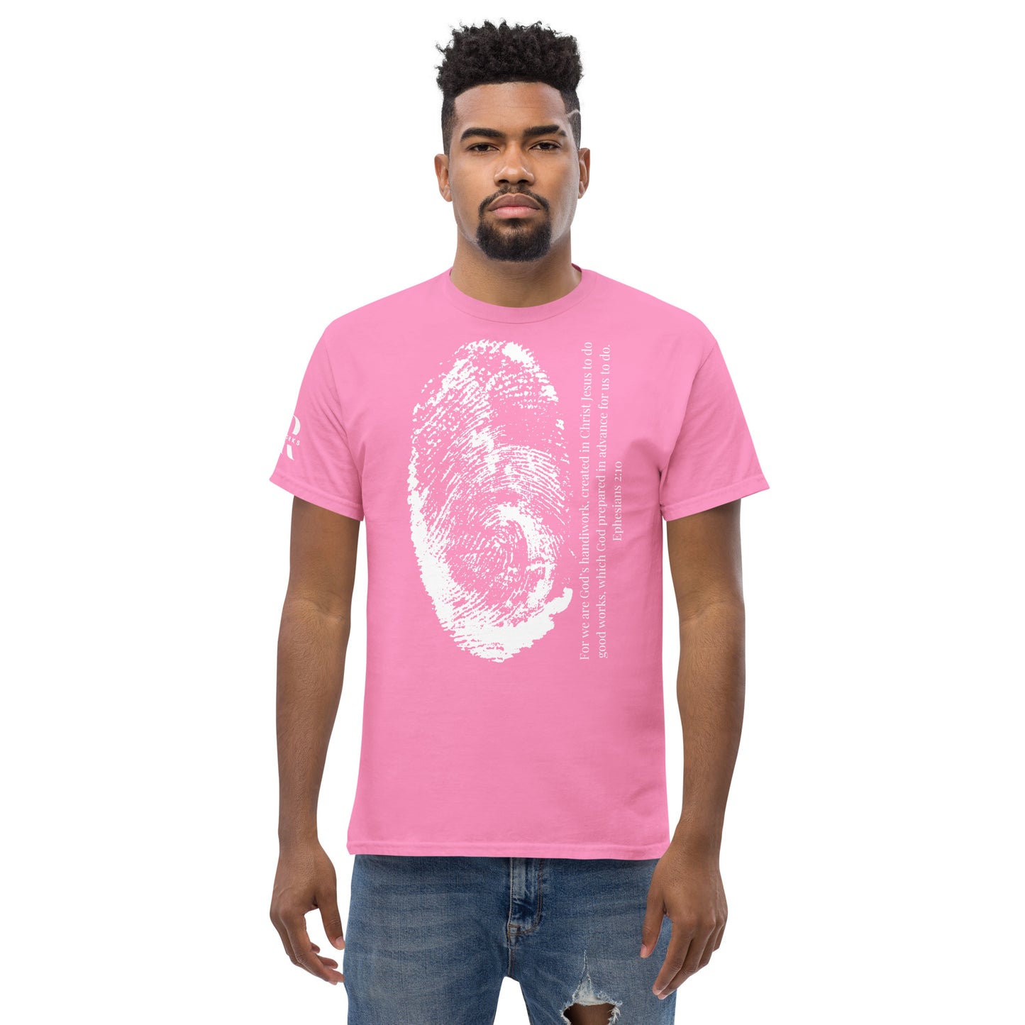 Fearfully And Wonderfully Made Men's classic tee W/White Print