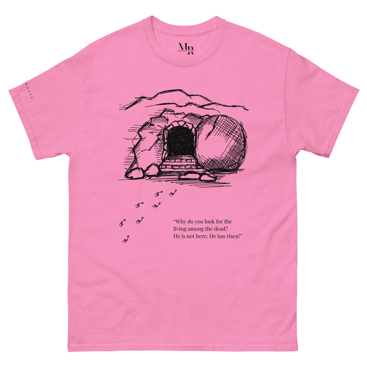 He Is Risen Men's classic tee W/Black Print