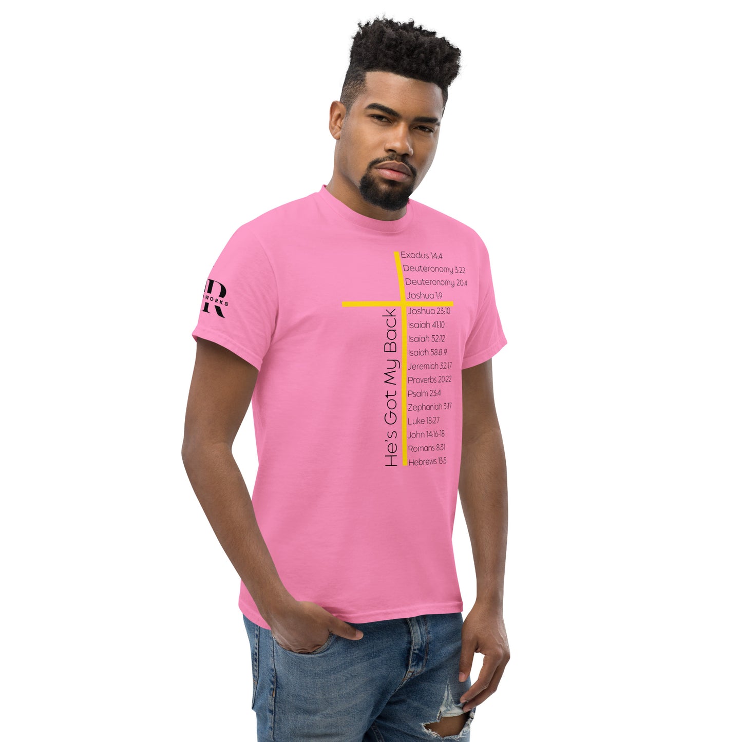 He's Got My Back Men's classic tee W/Black Print