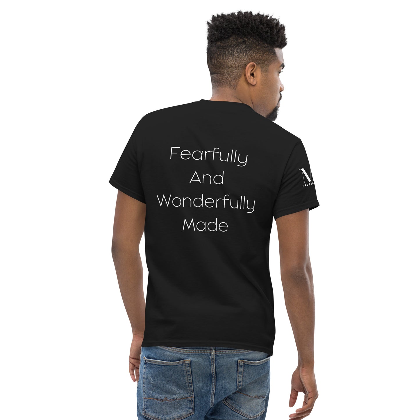 Fearfully And Wonderfully Made Men's classic tee W/White Print