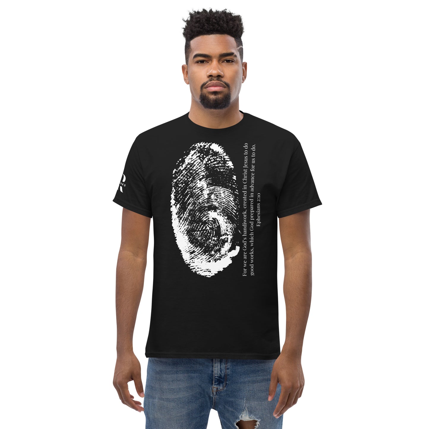 Fearfully And Wonderfully Made Men's classic tee W/White Print