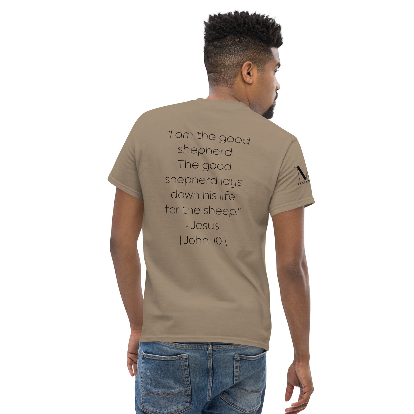 The Good Shepherd Men's classic tee W/Black Print