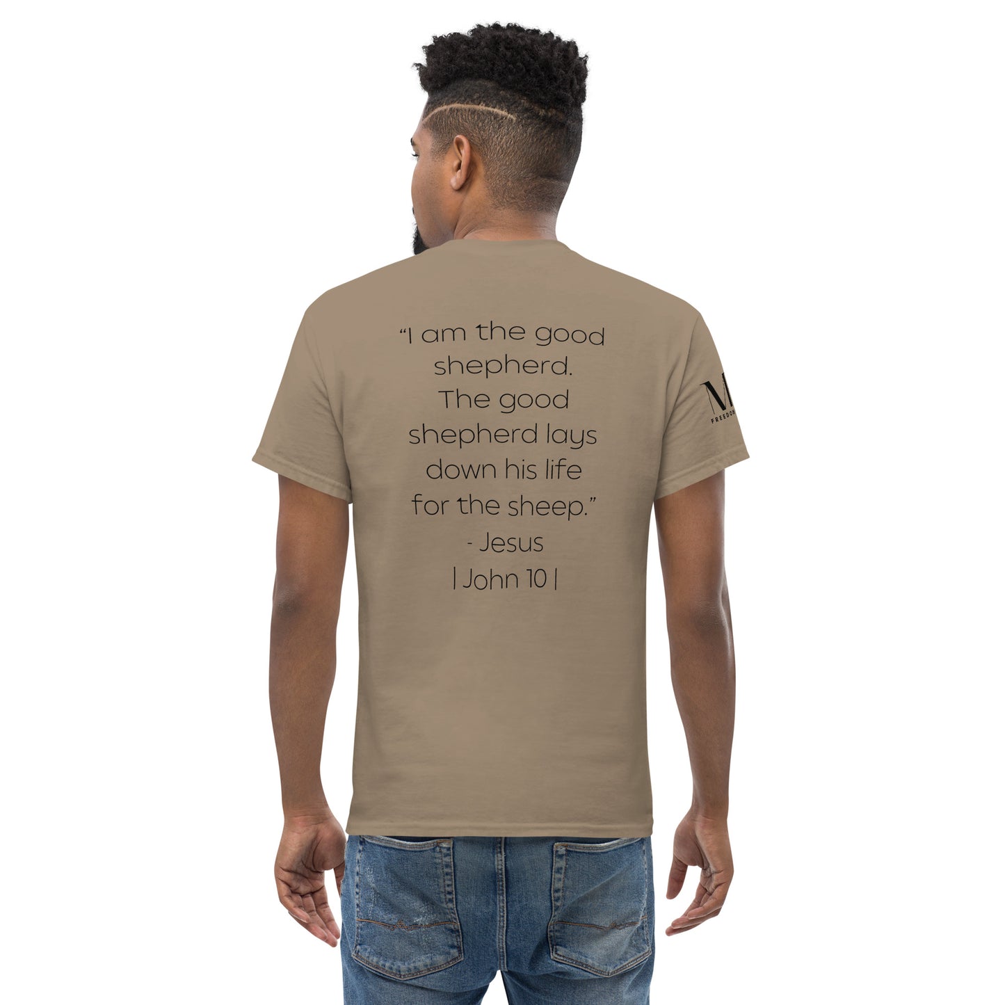 The Good Shepherd Men's classic tee W/Black Print