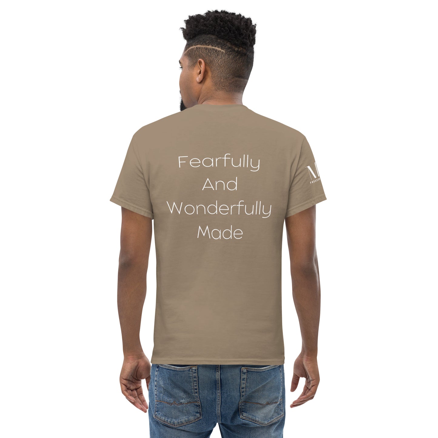 Fearfully And Wonderfully Made Men's classic tee W/White Print