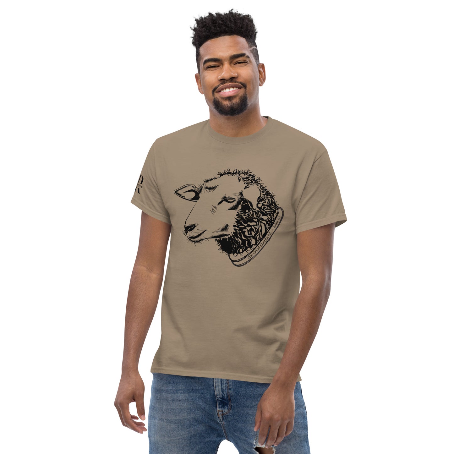 The Good Shepherd Men's classic tee W/Black Print