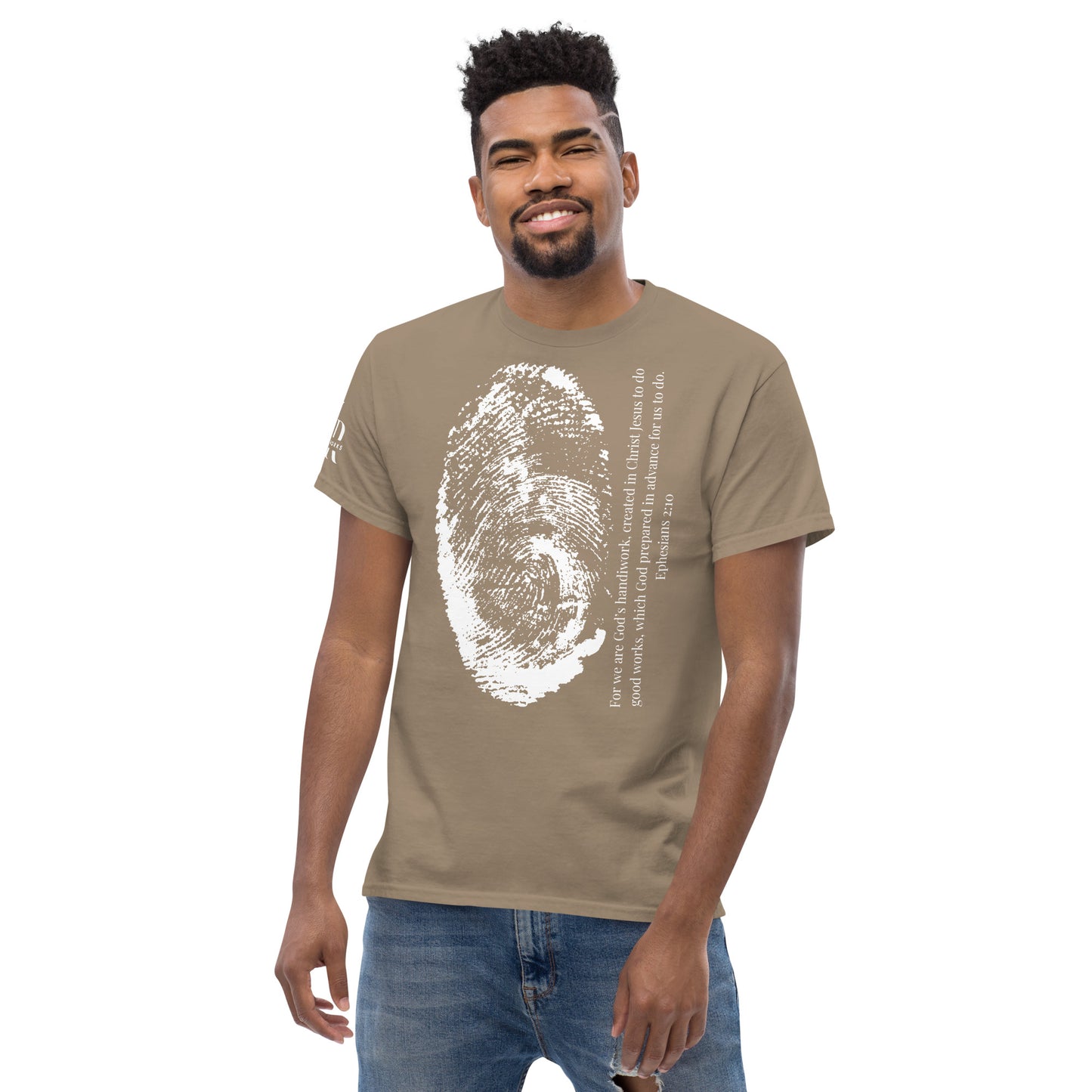 Fearfully And Wonderfully Made Men's classic tee W/White Print