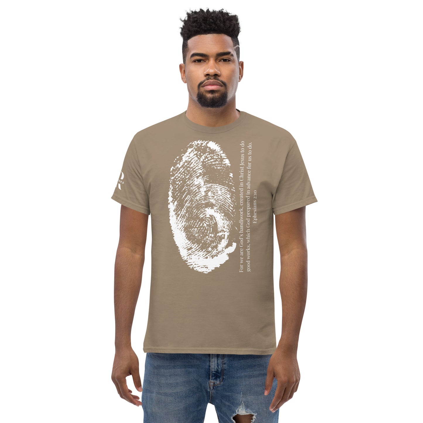 Fearfully And Wonderfully Made Men's classic tee W/White Print