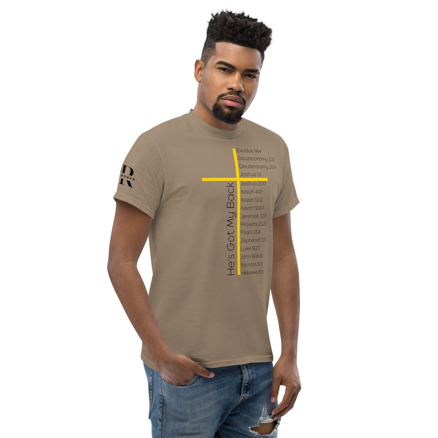 He's Got My Back Men's classic tee W/Black Print