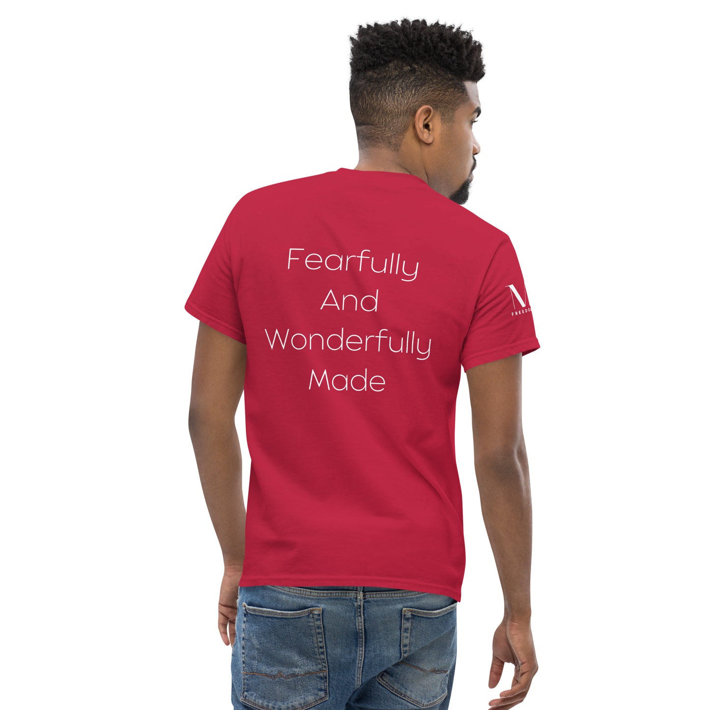 Fearfully And Wonderfully Made Men's classic tee W/White Print