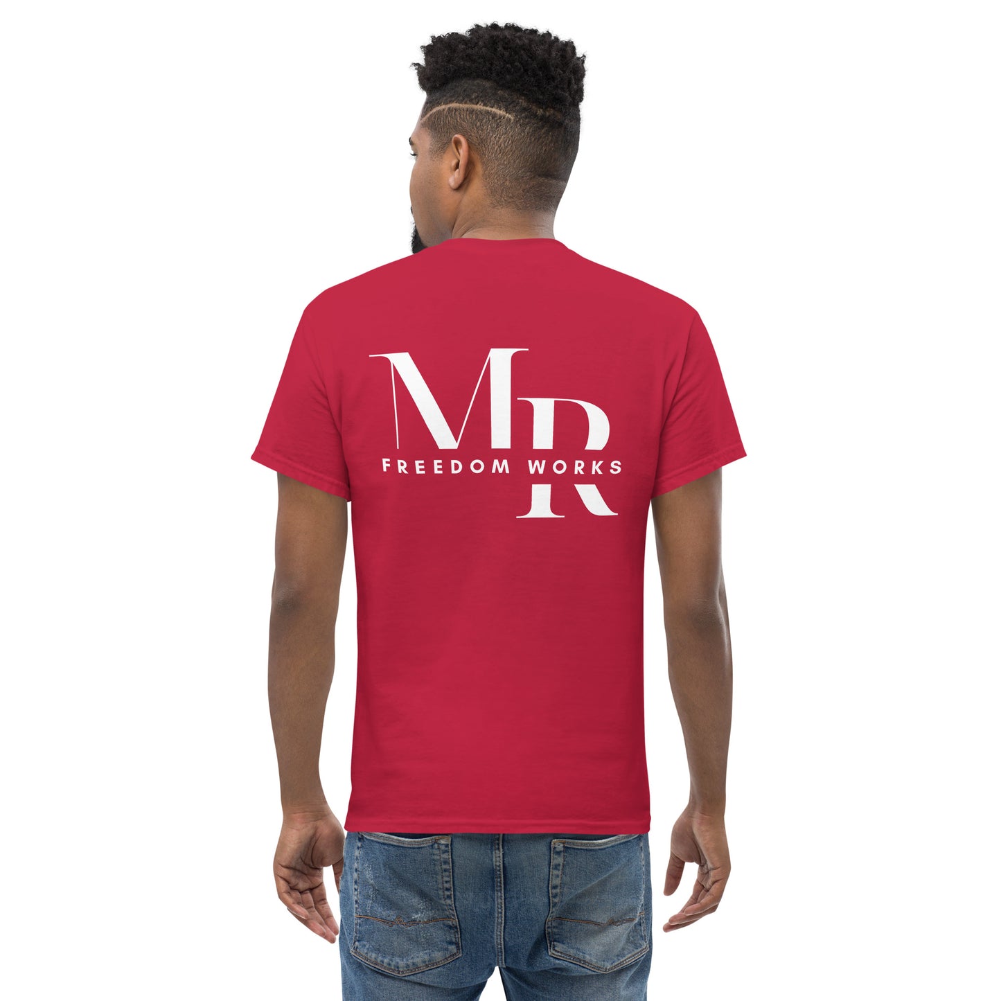 Heart Beats In Time Men's classic tee W/White Print