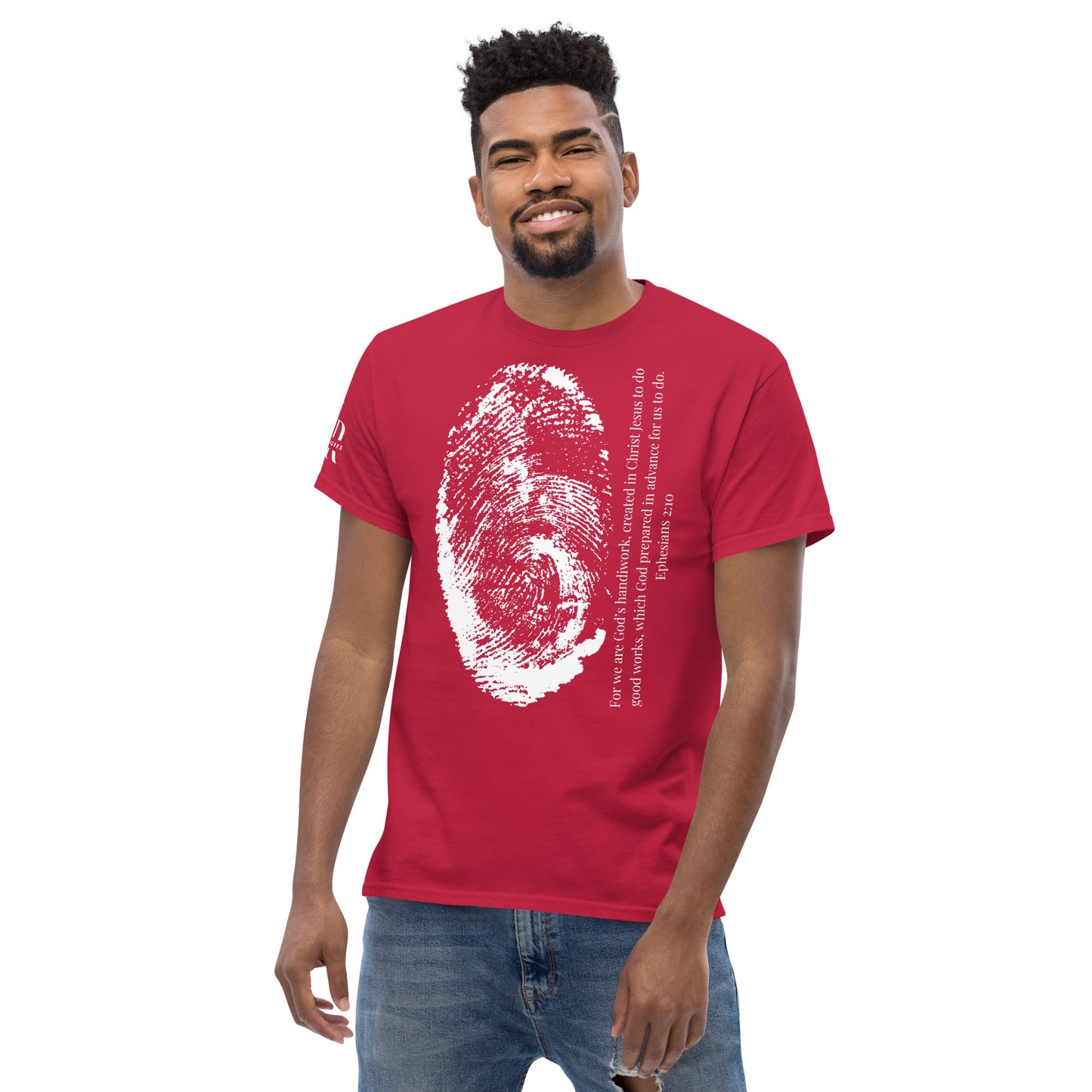 Fearfully And Wonderfully Made Men's classic tee W/White Print