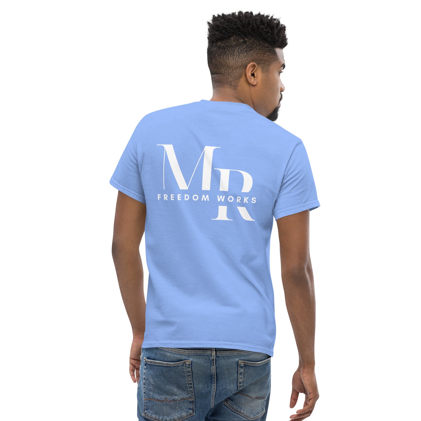 Heart Beats In Time Men's classic tee W/White Print