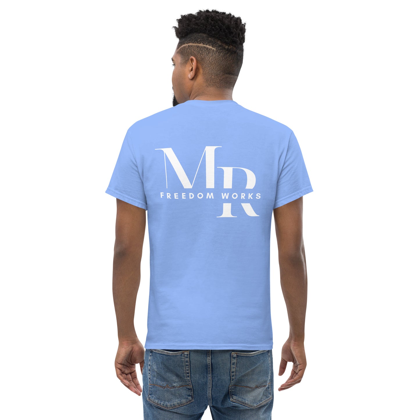 Heart Beats In Time Men's classic tee W/White Print