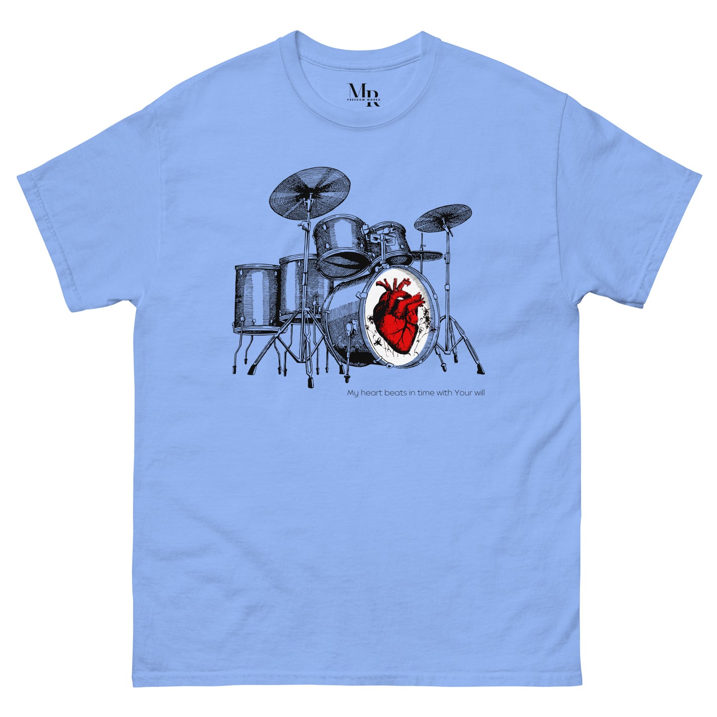 Heart Beats In Time Men's classic tee W/Black Print