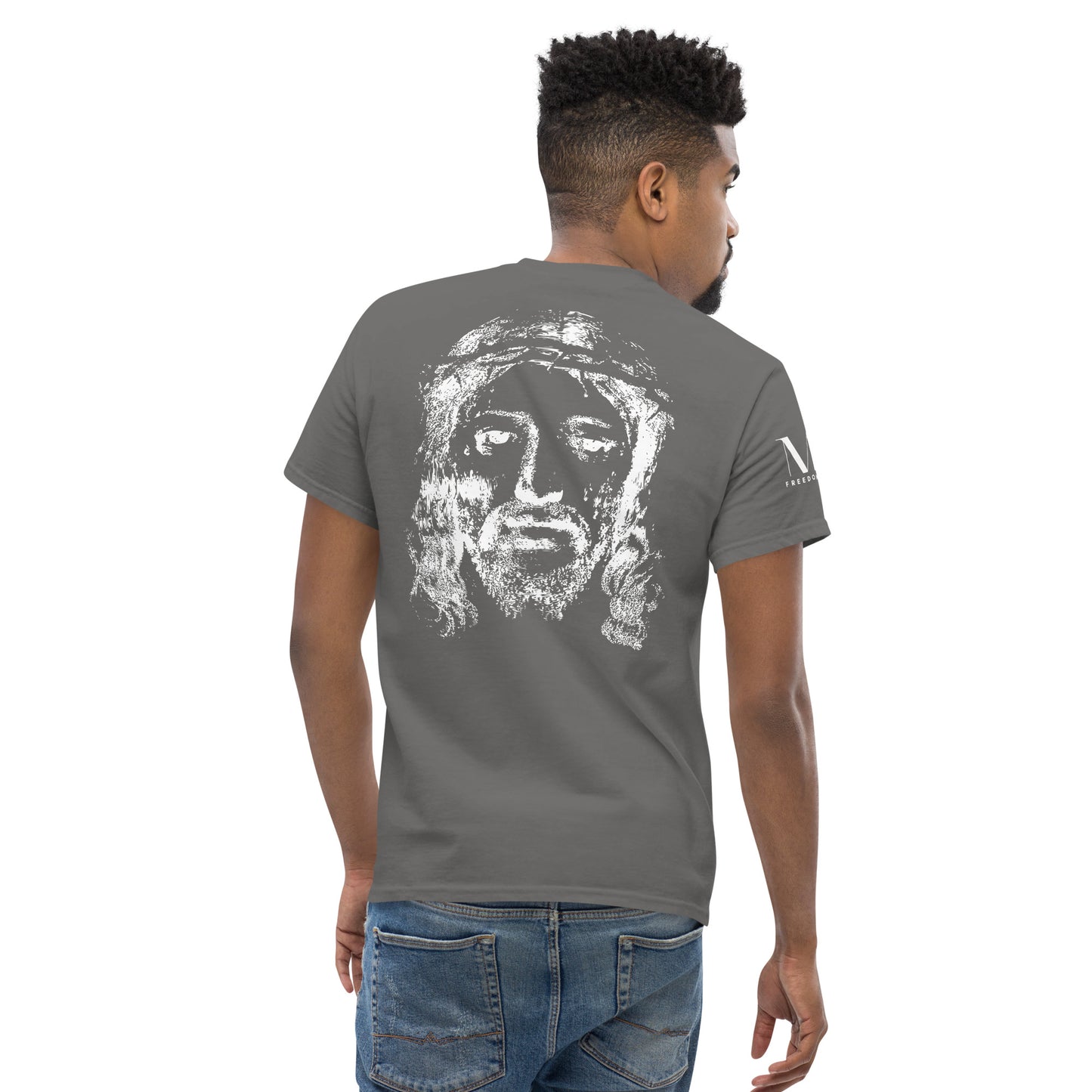 He's Got My Back Men's classic tee W/White Print