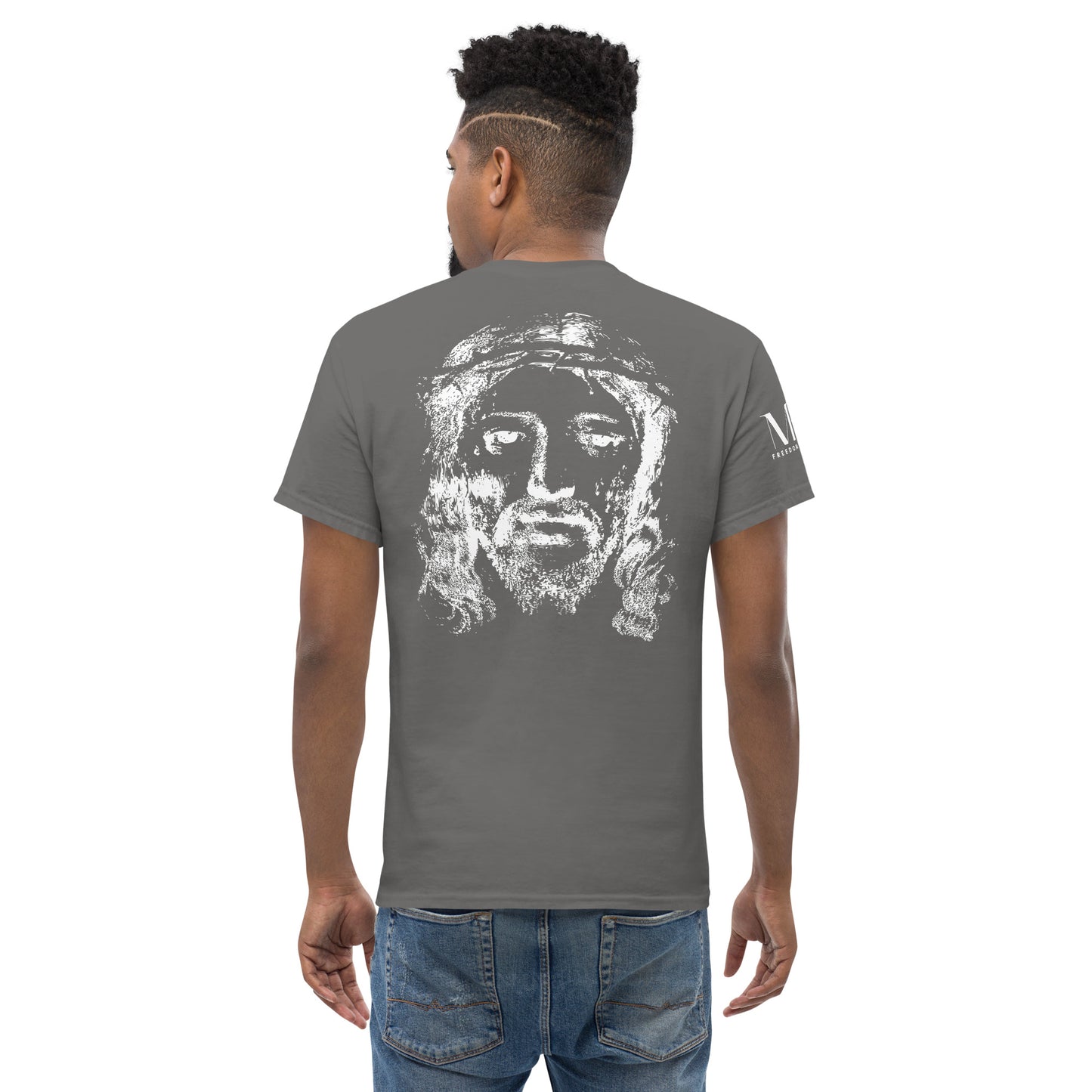 He's Got My Back Men's classic tee W/White Print