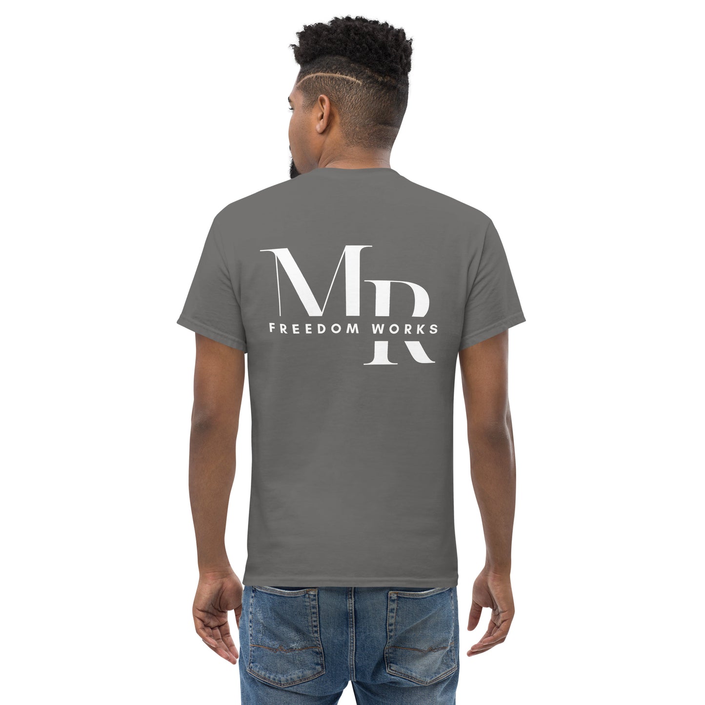 Heart Beats In Time Men's classic tee W/White Print