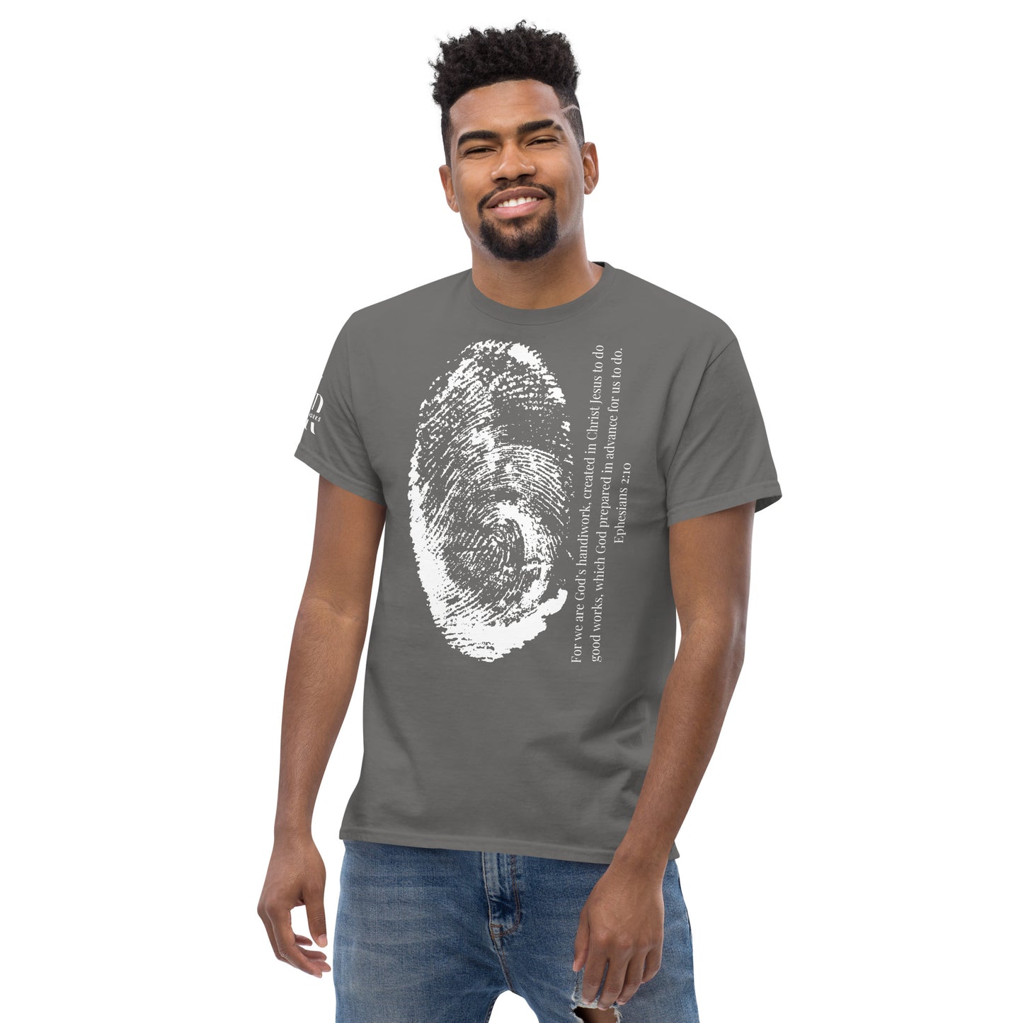 Fearfully And Wonderfully Made Men's classic tee W/White Print