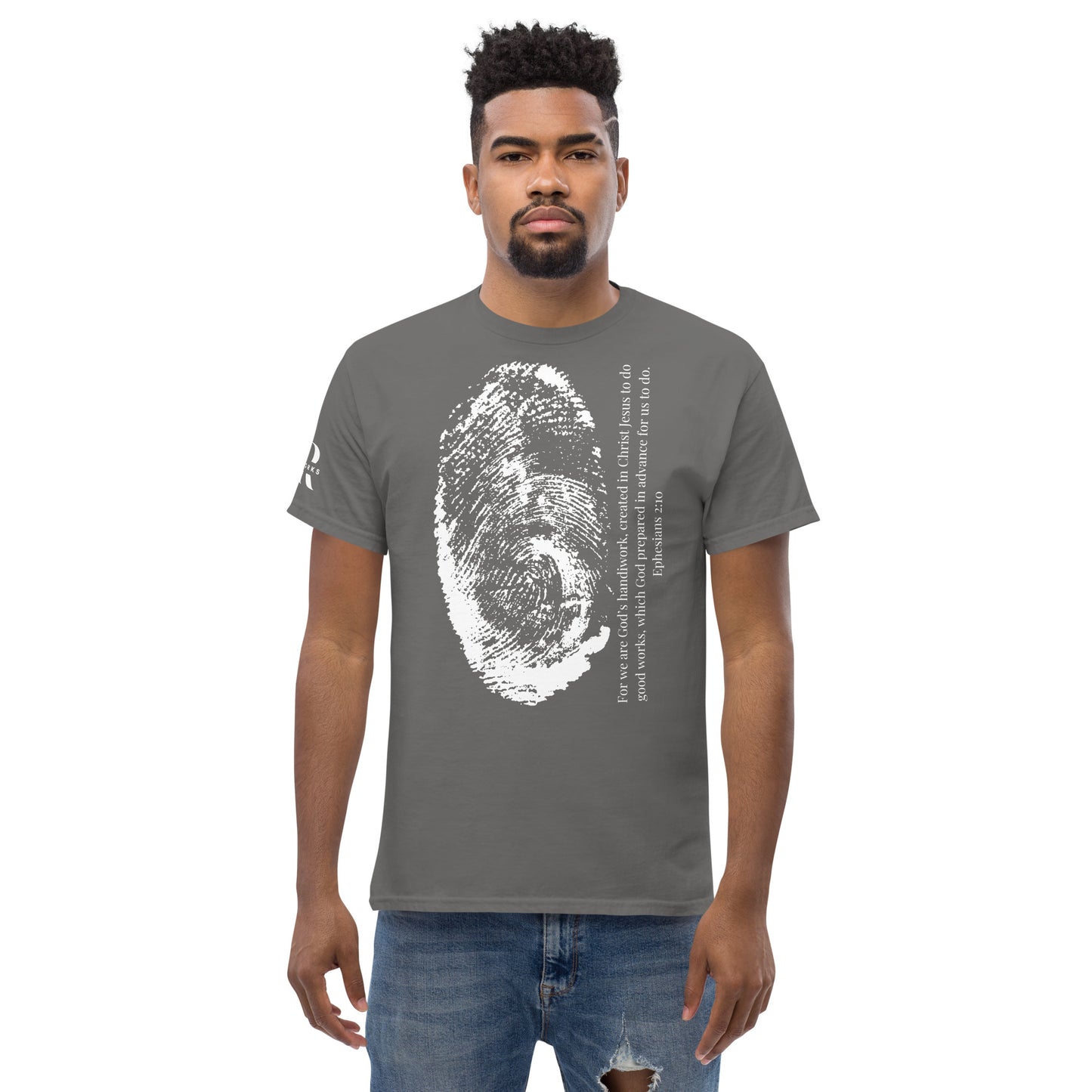 Fearfully And Wonderfully Made Men's classic tee W/White Print