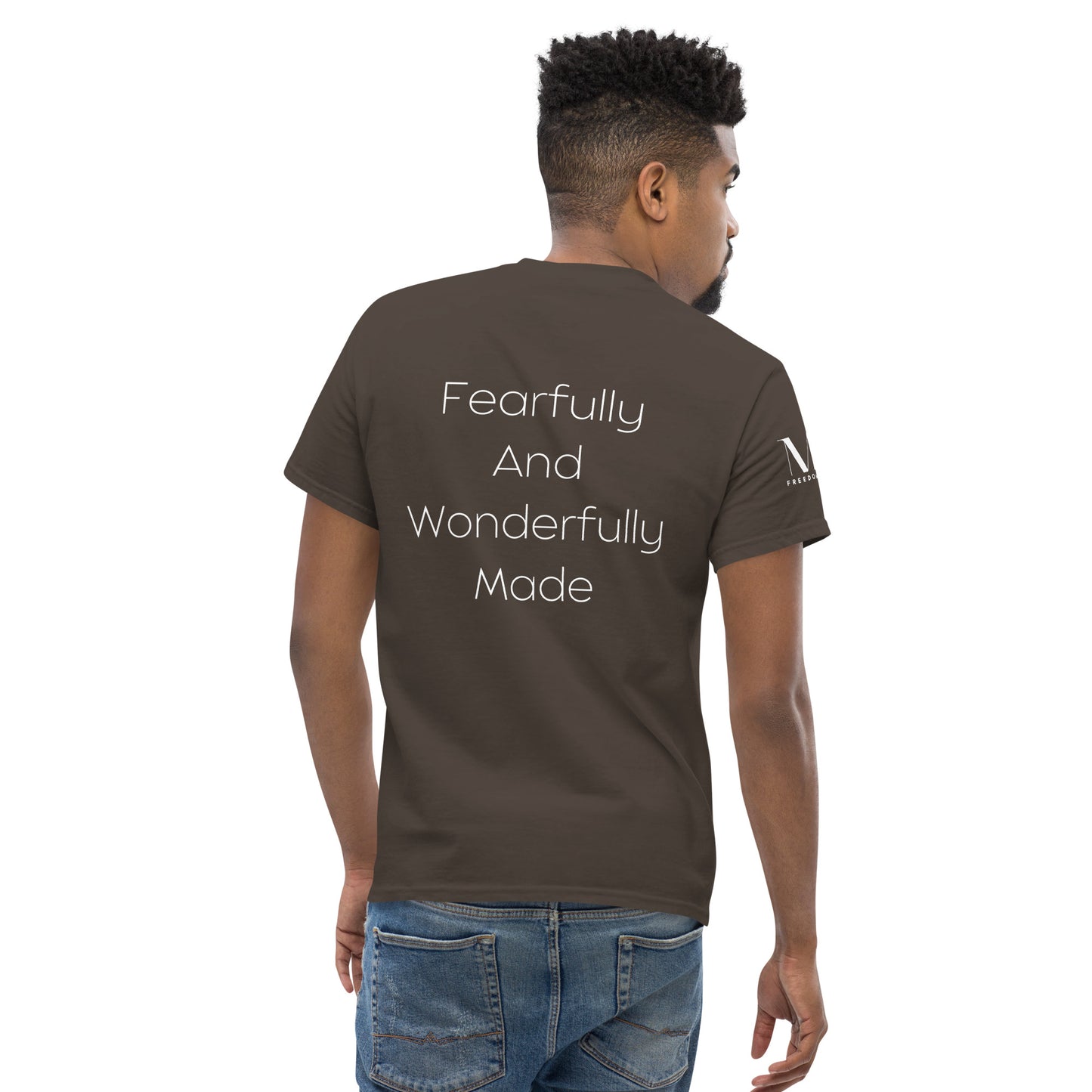 Fearfully And Wonderfully Made Men's classic tee W/White Print