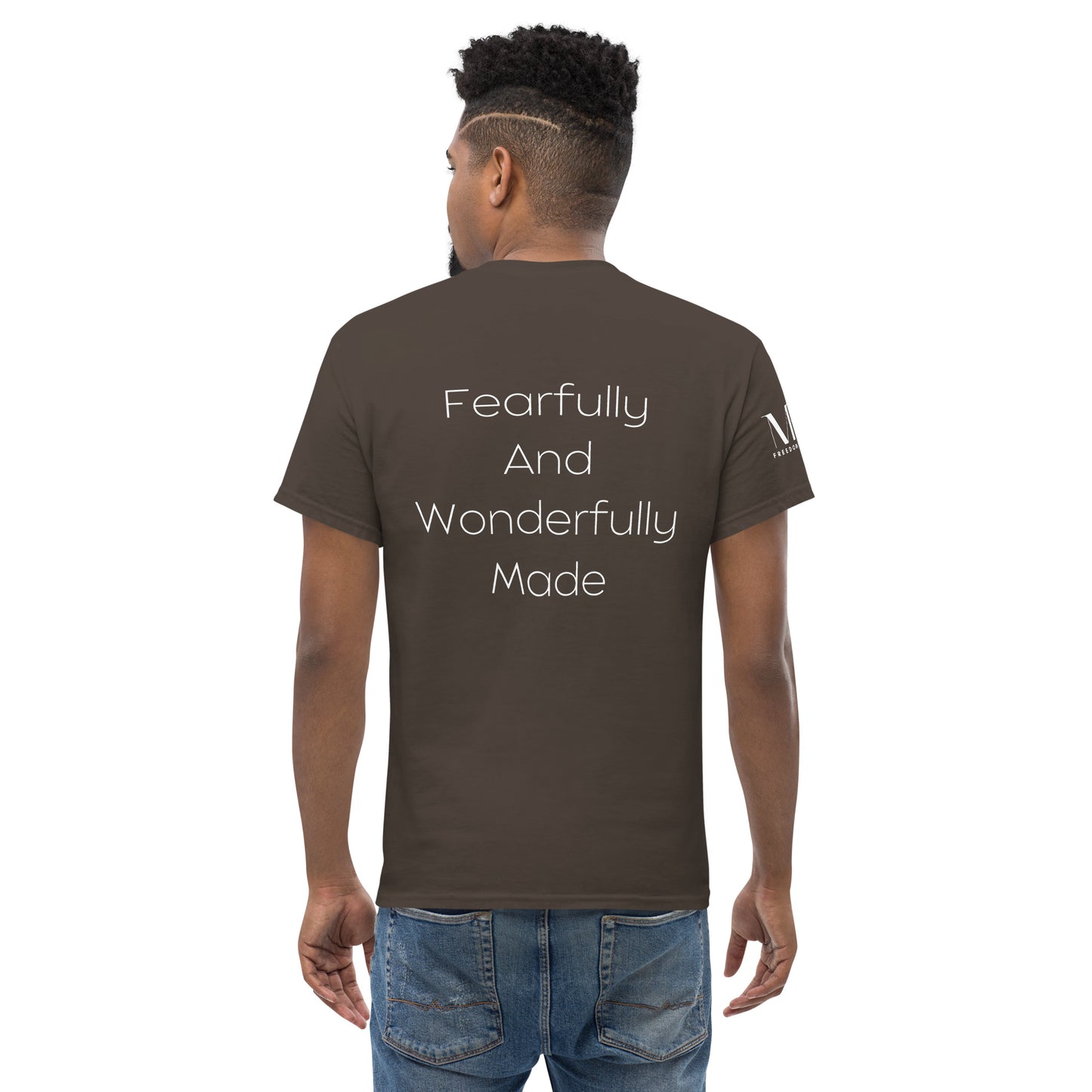 Fearfully And Wonderfully Made Men's classic tee W/White Print