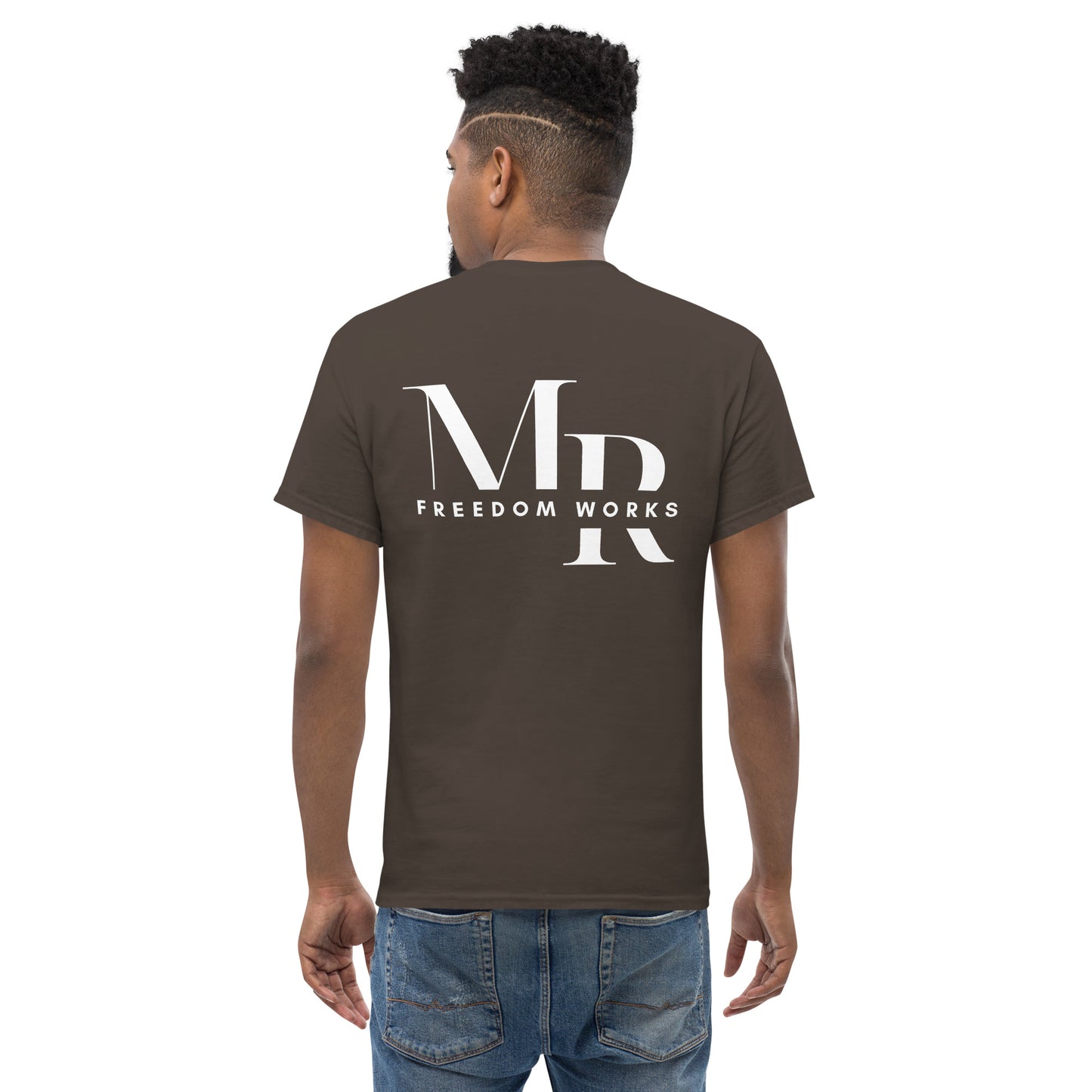 Heart Beats In Time Men's classic tee W/White Print