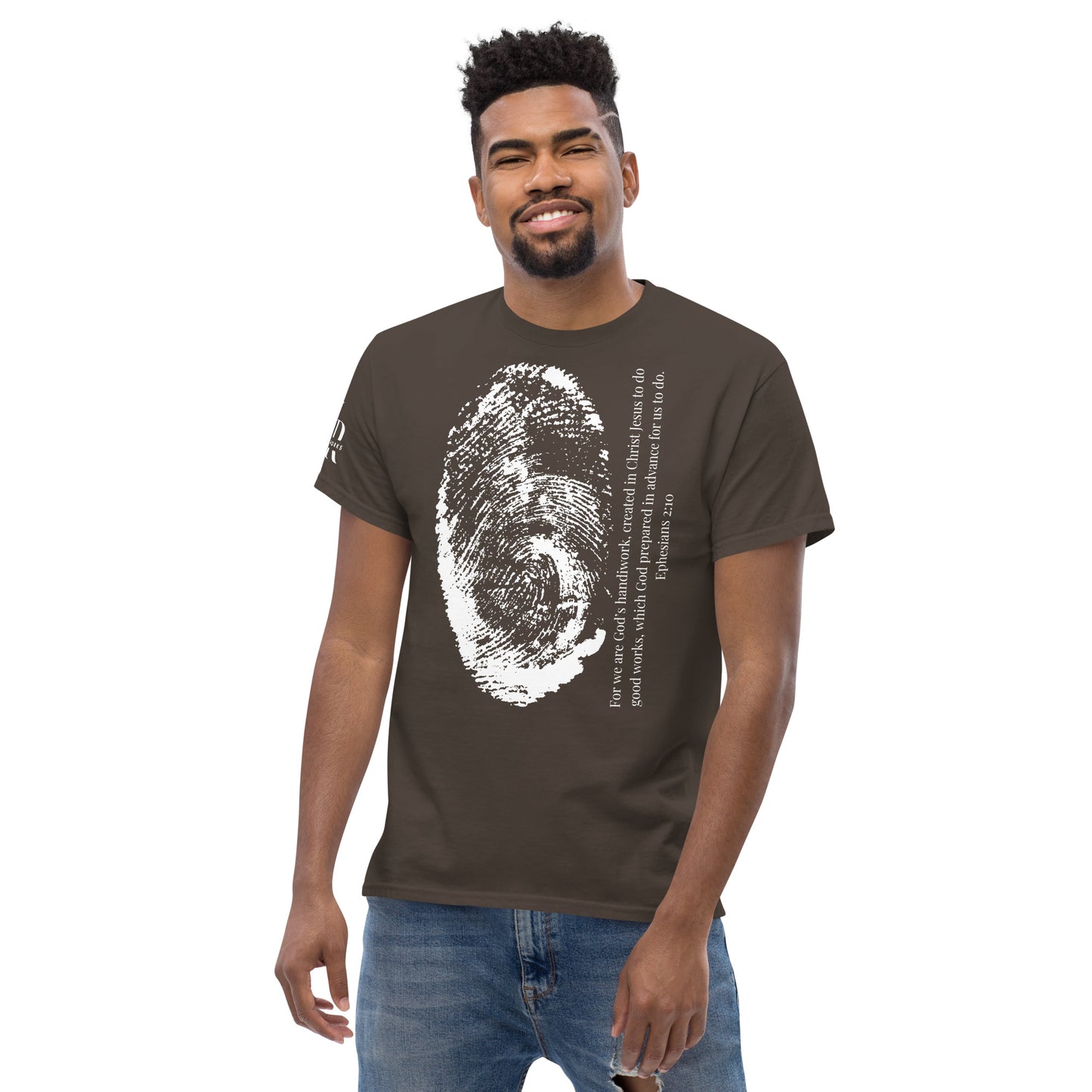 Fearfully And Wonderfully Made Men's classic tee W/White Print