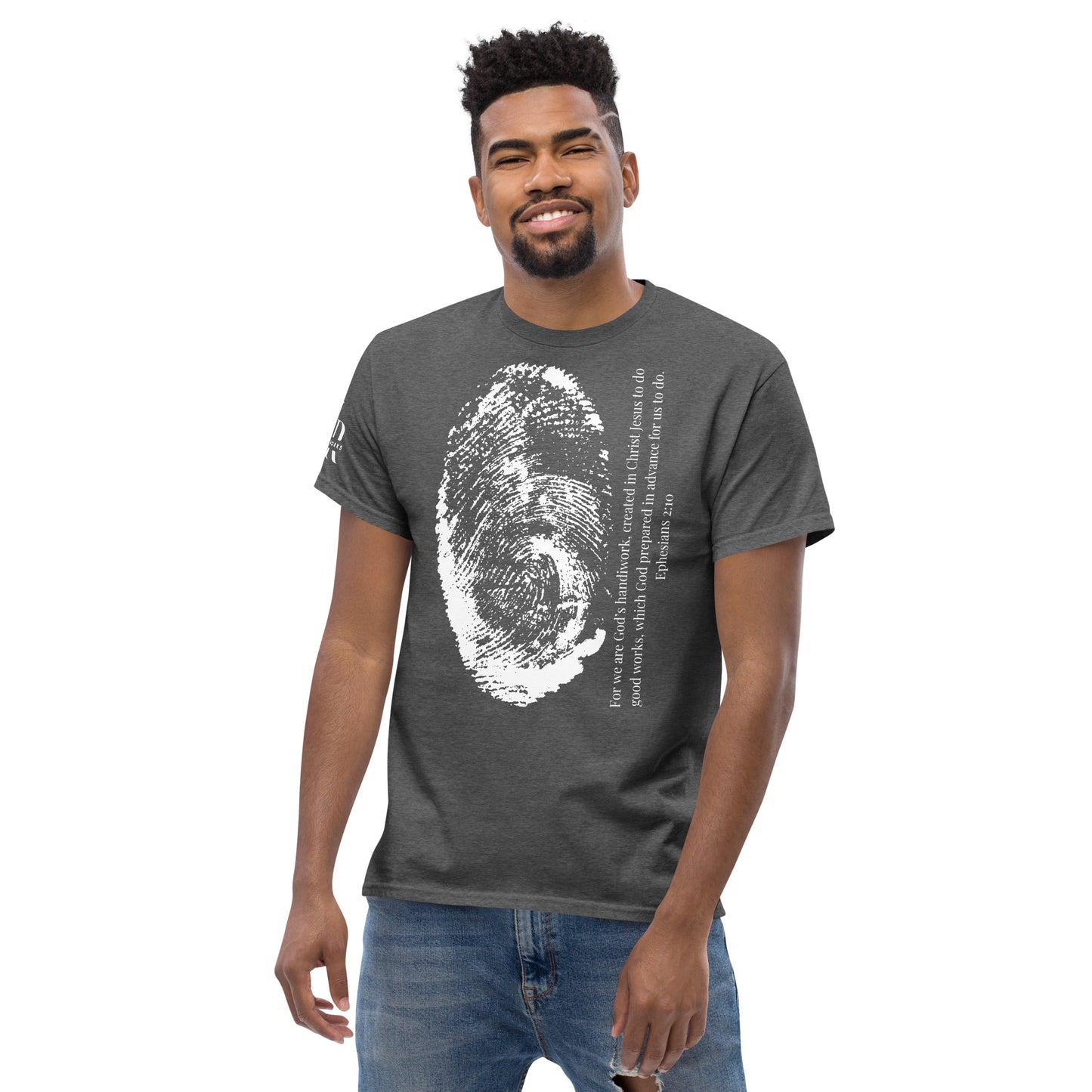 Fearfully And Wonderfully Made Men's classic tee W/White Print