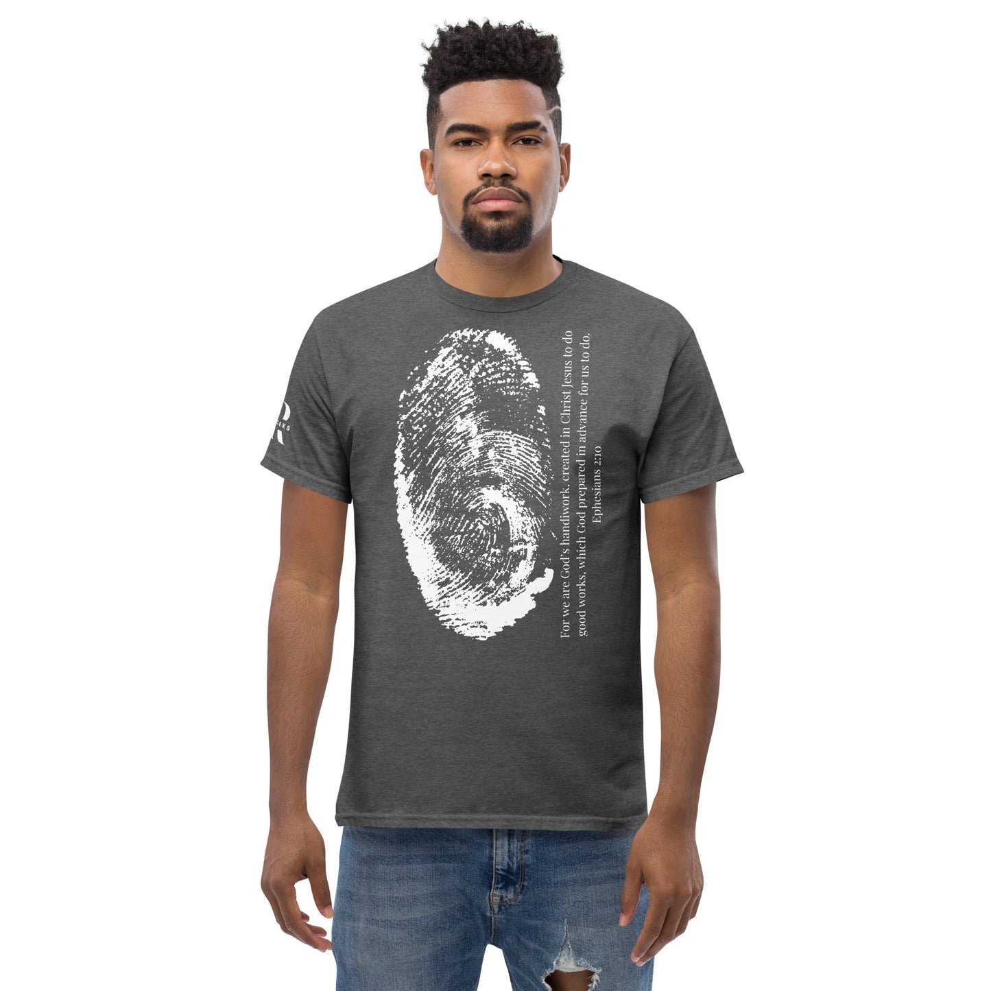 Fearfully And Wonderfully Made Men's classic tee W/White Print