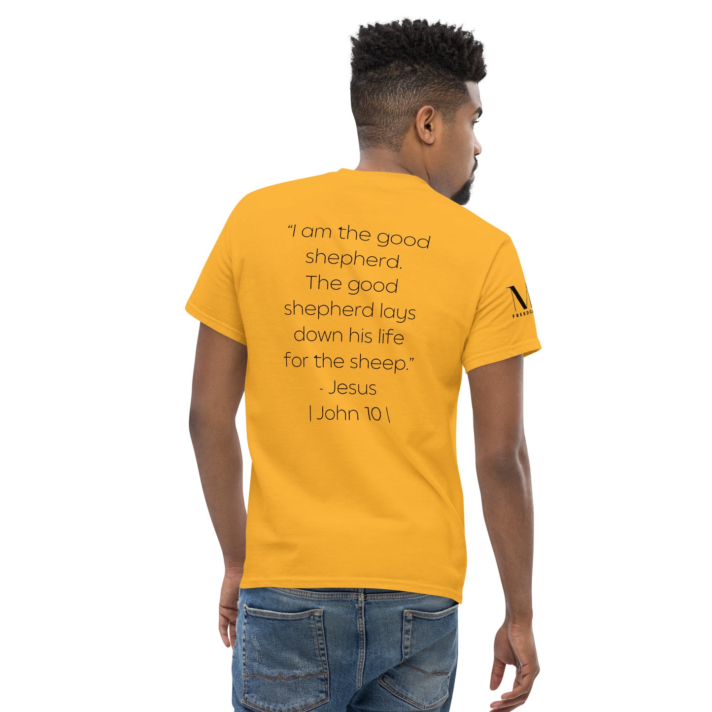 The Good Shepherd Men's classic tee W/Black Print