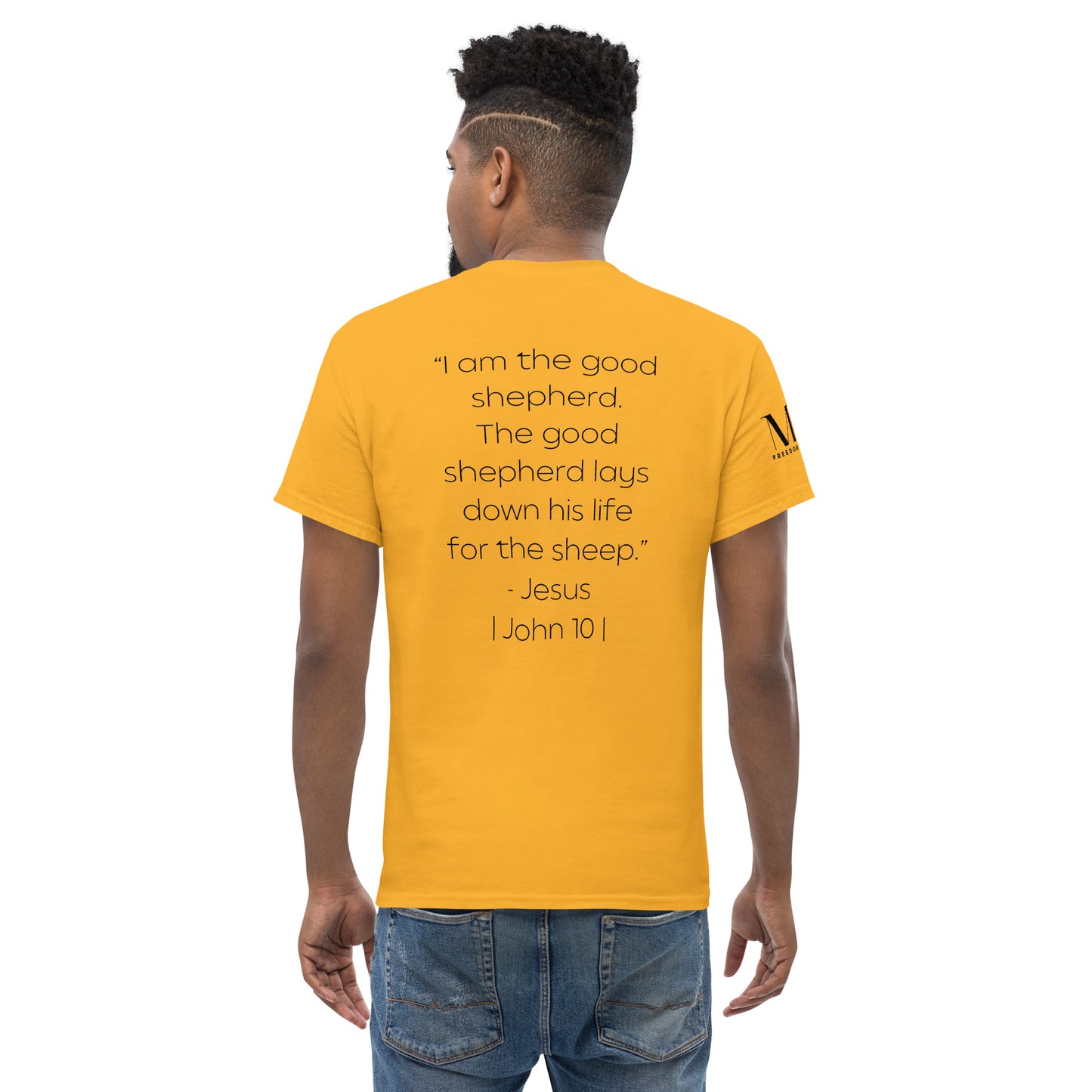 The Good Shepherd Men's classic tee W/Black Print
