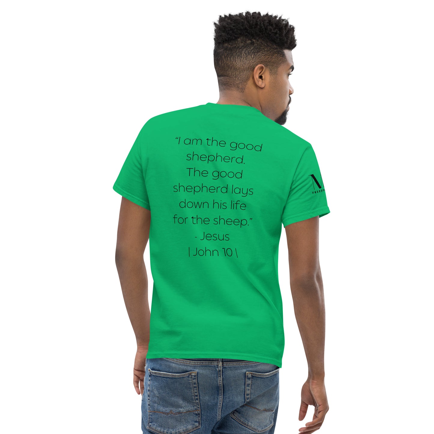 The Good Shepherd Men's classic tee W/Black Print