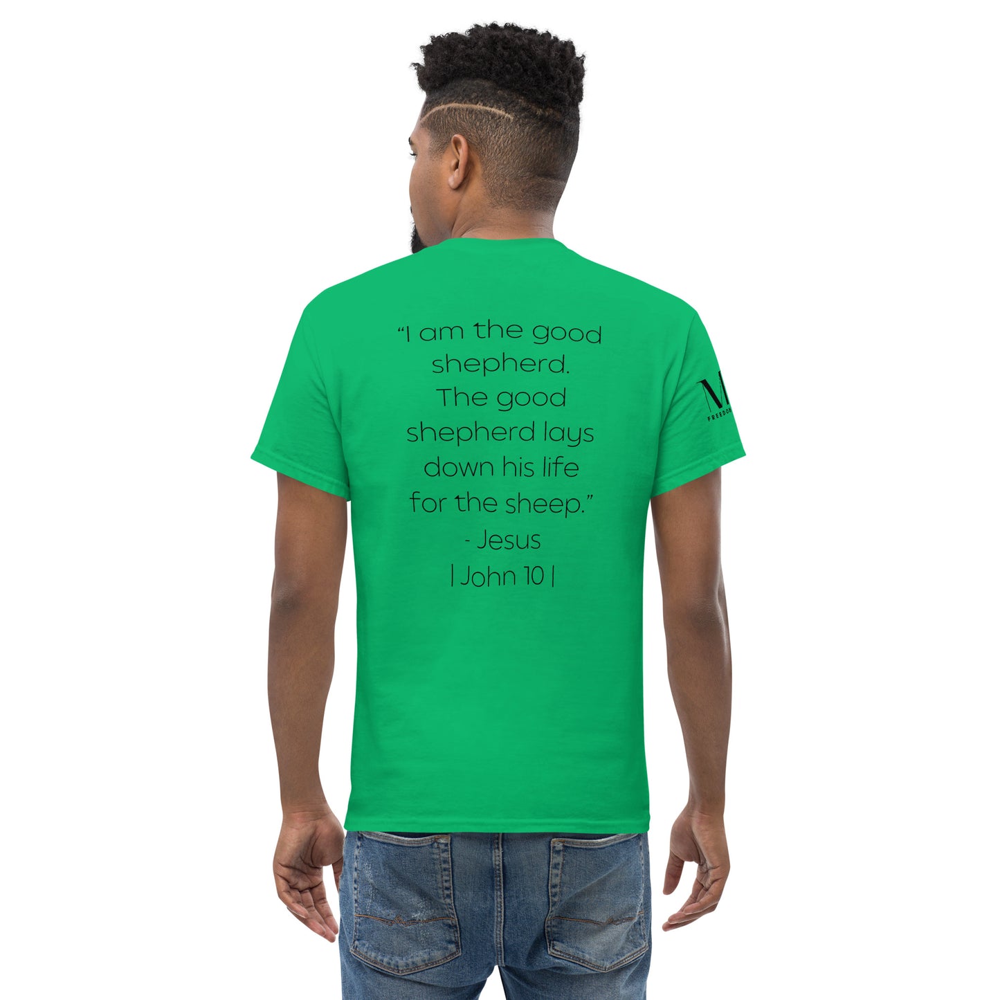 The Good Shepherd Men's classic tee W/Black Print