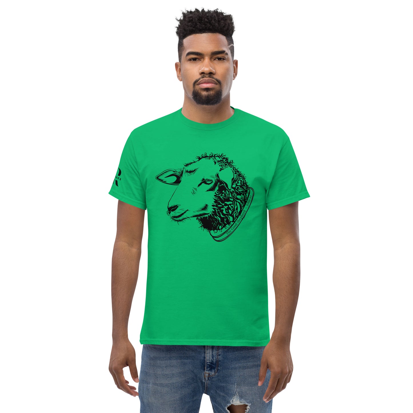 The Good Shepherd Men's classic tee W/Black Print