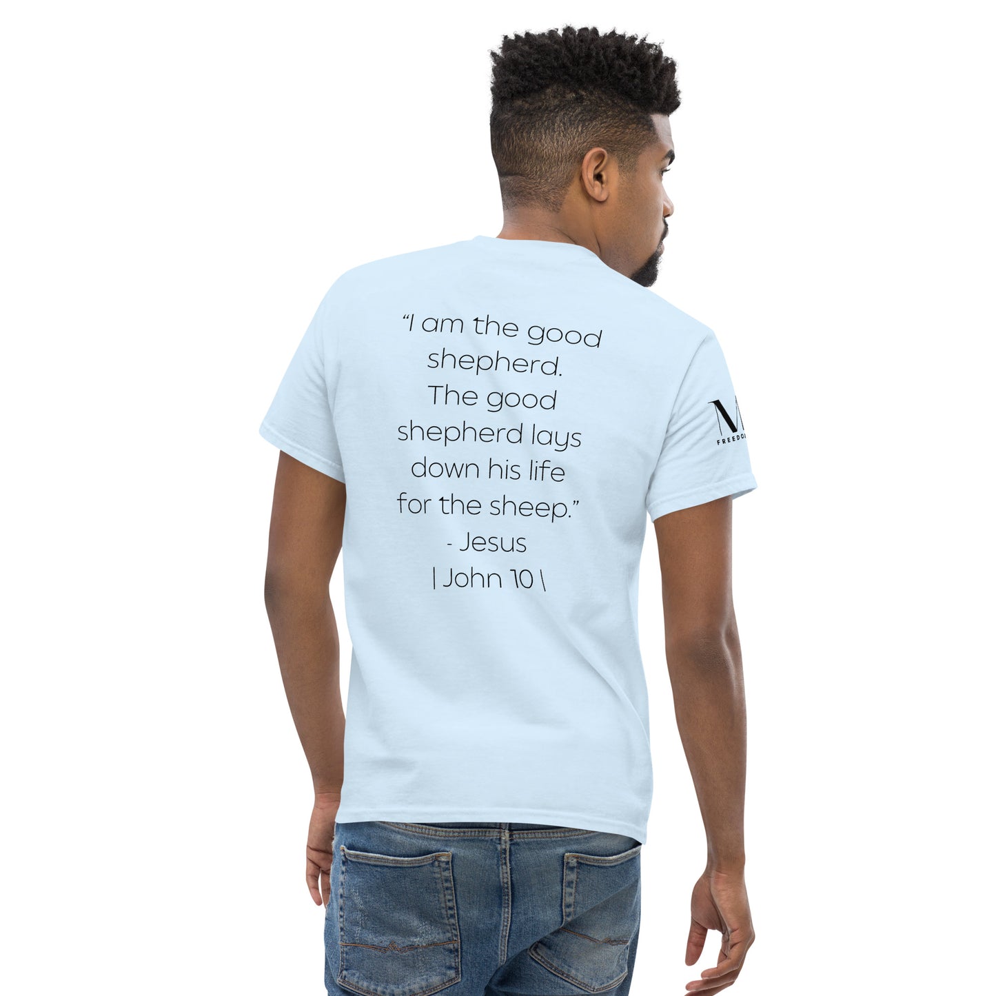 The Good Shepherd Men's classic tee W/Black Print