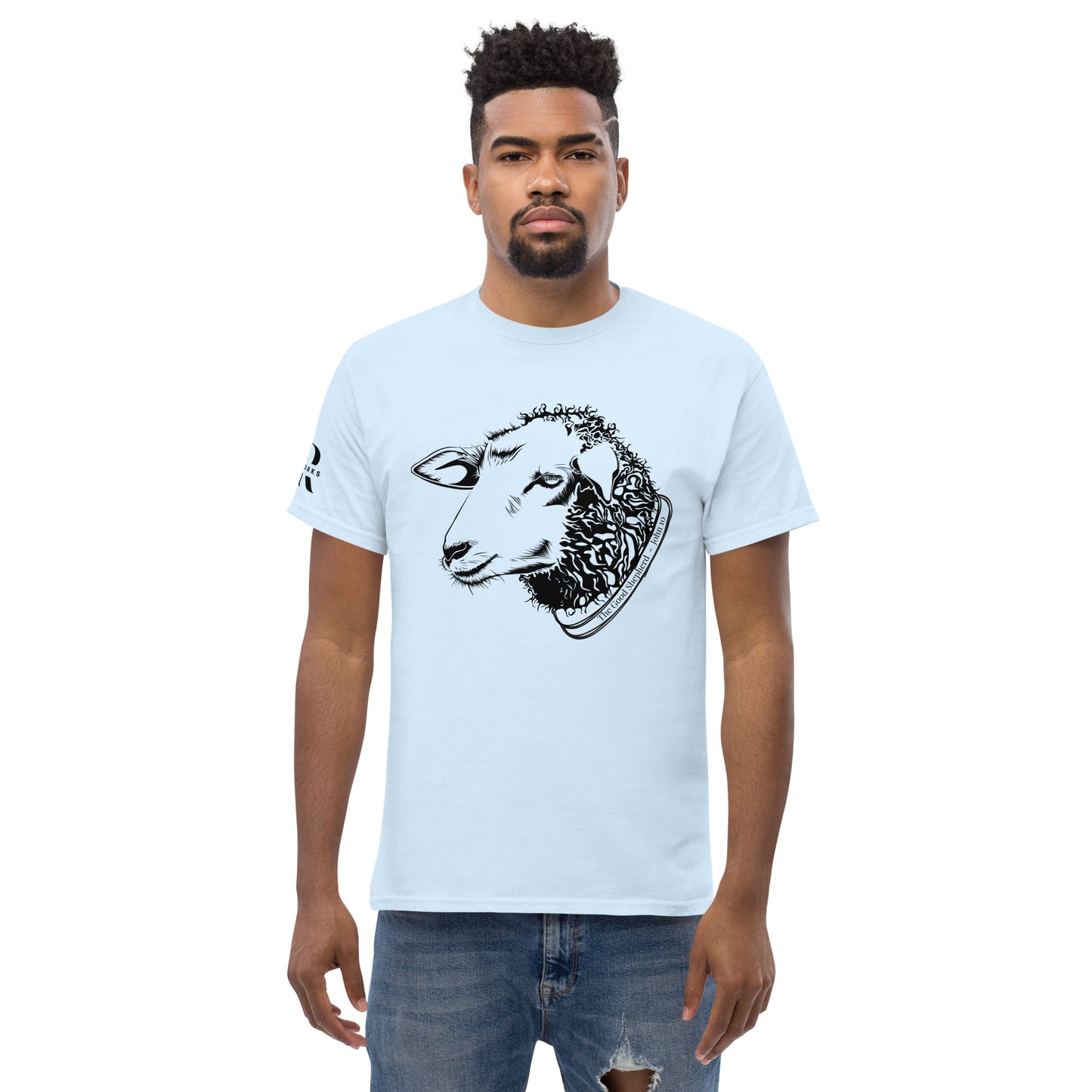 The Good Shepherd Men's classic tee W/Black Print