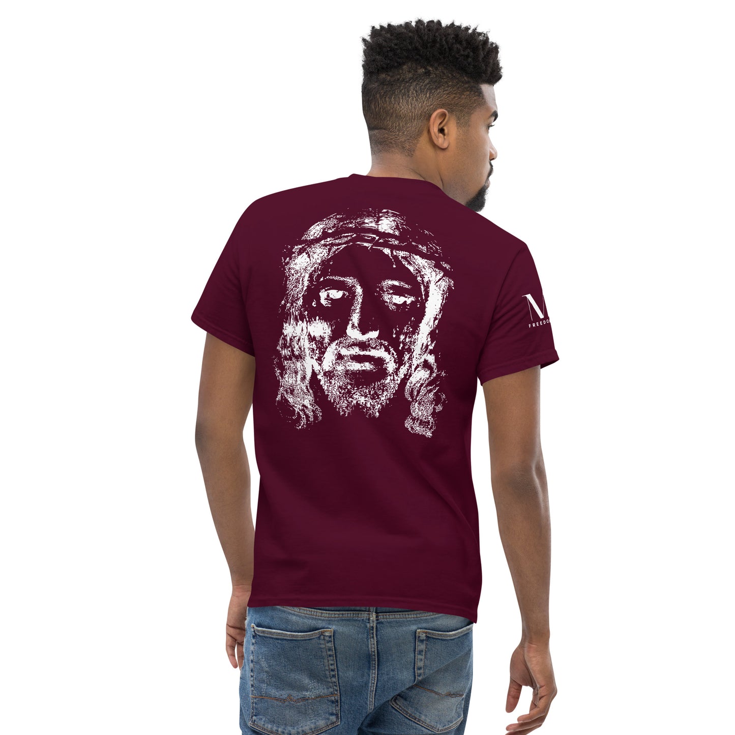 He's Got My Back Men's classic tee W/White Print