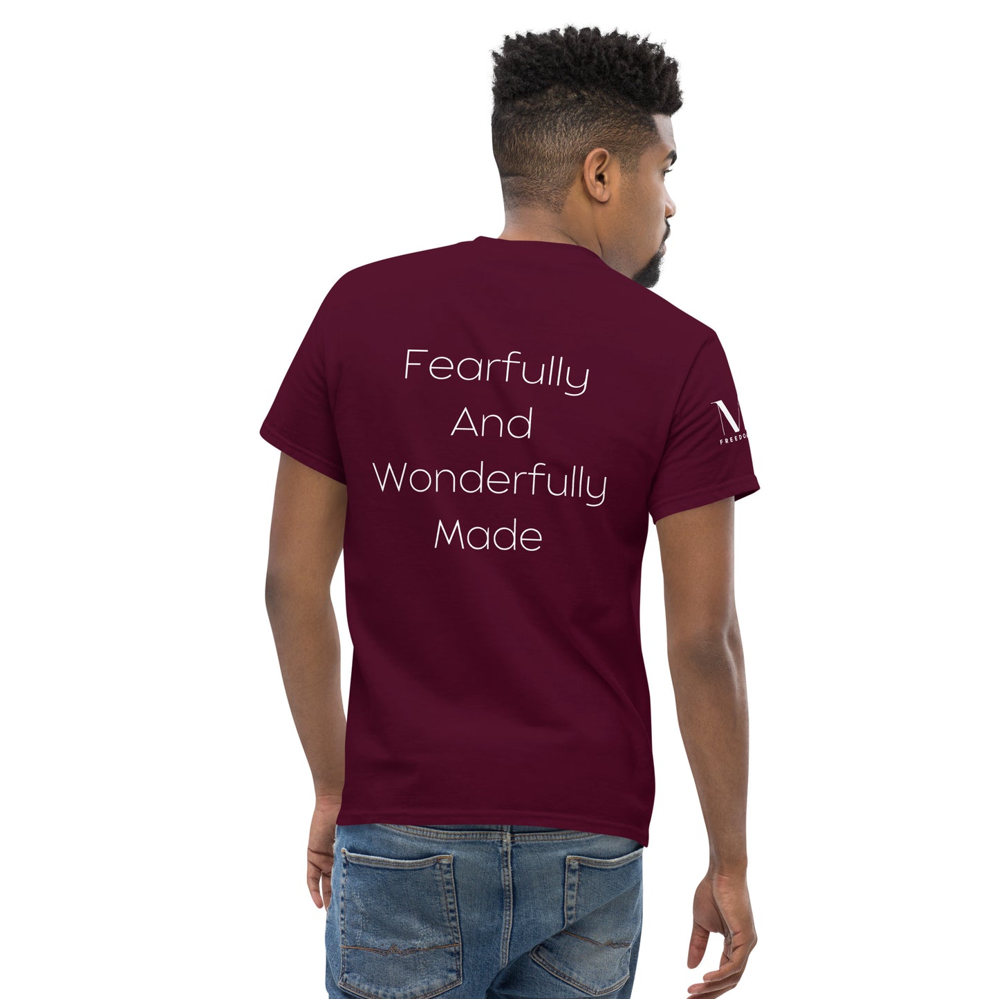 Fearfully And Wonderfully Made Men's classic tee W/White Print