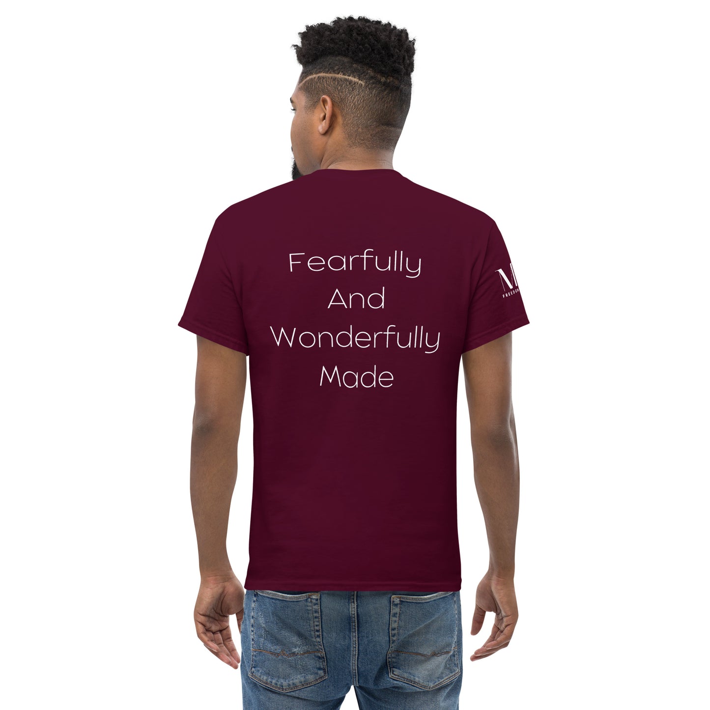 Fearfully And Wonderfully Made Men's classic tee W/White Print